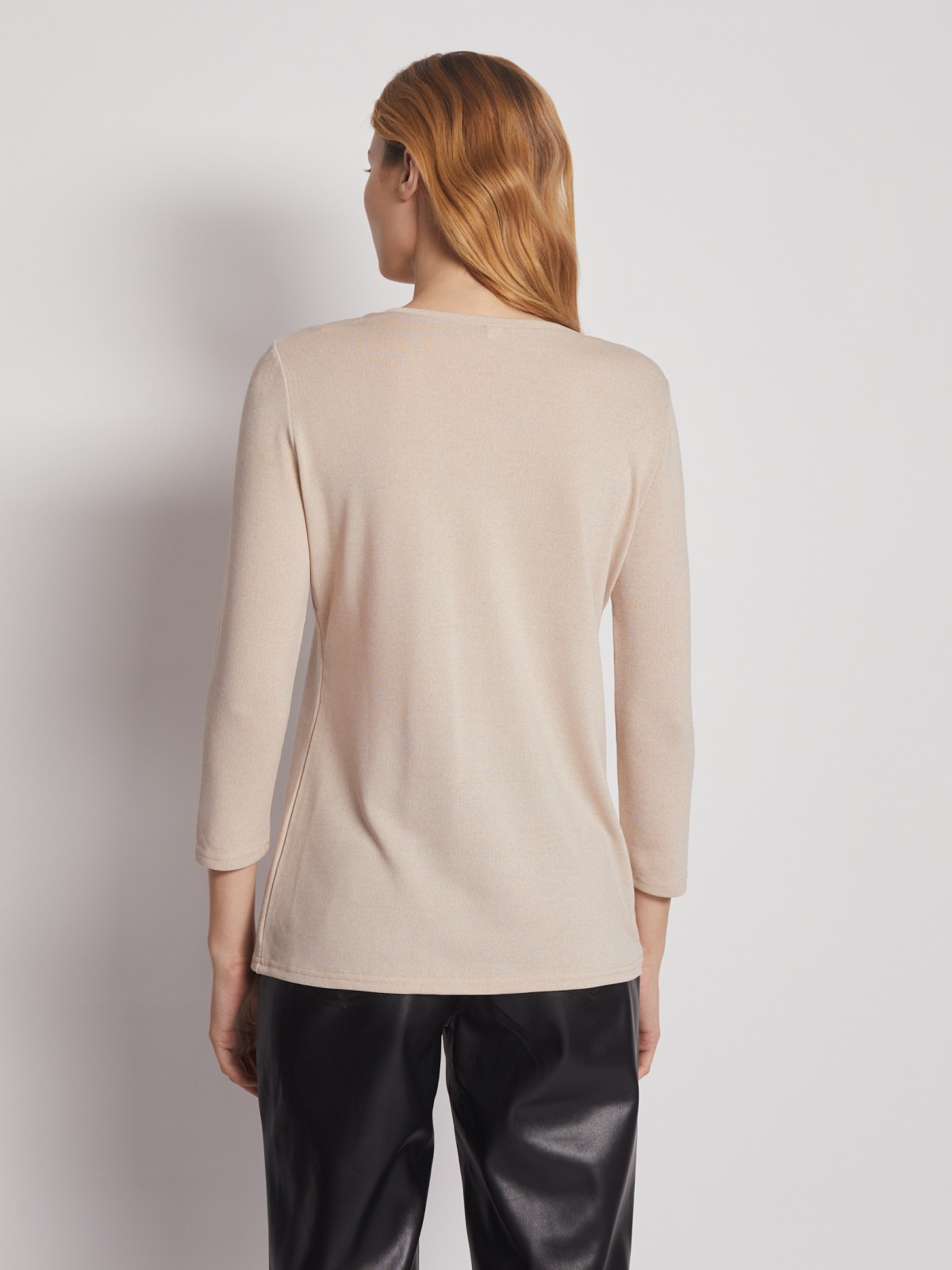 Комбинированный джемпер с имитацией кардигана