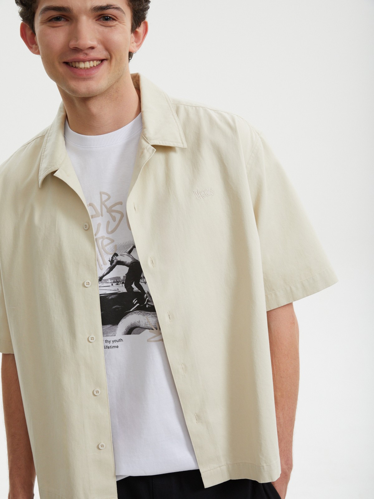 Футболка оверсайз из хлопка с принтом