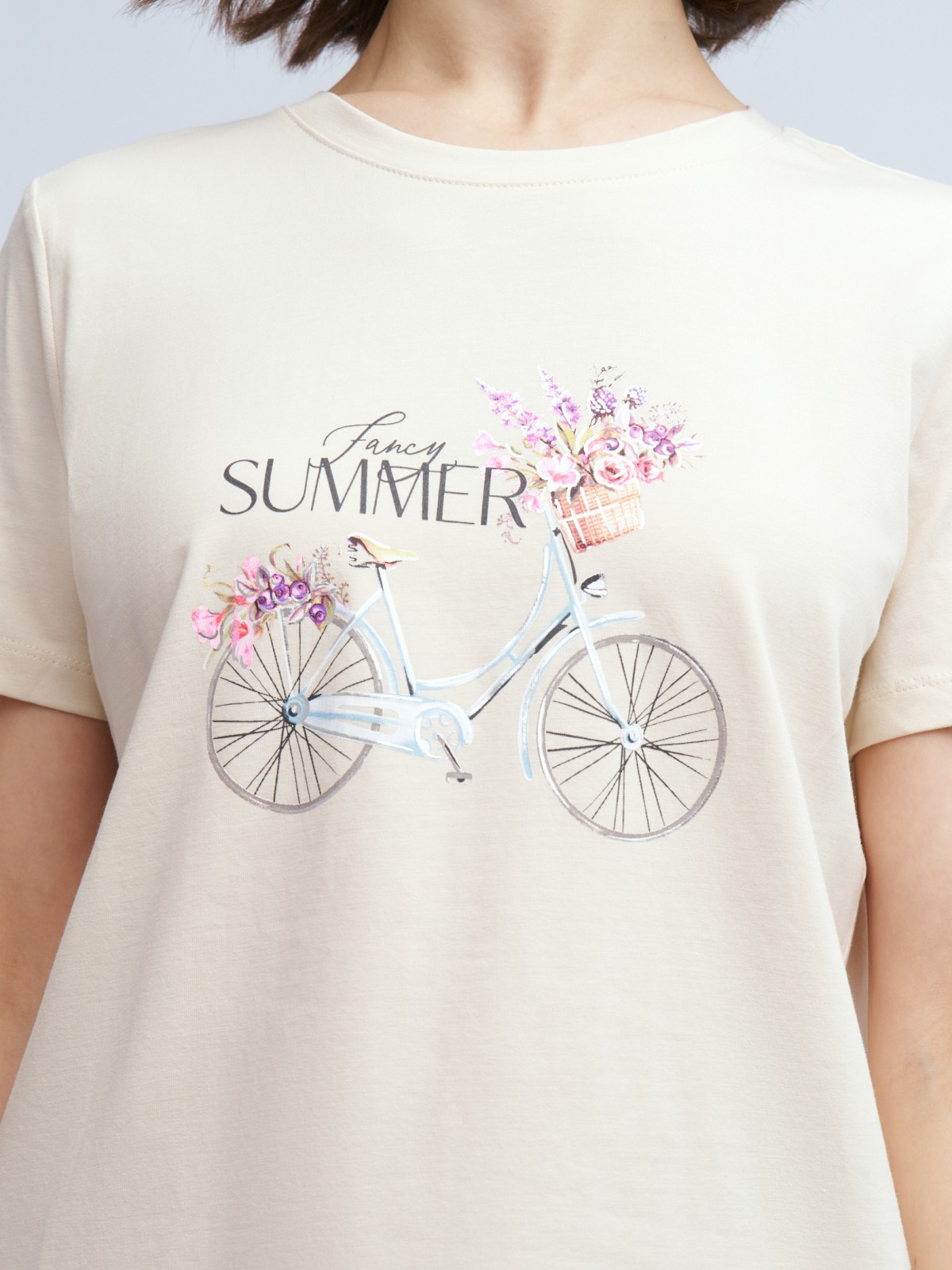 Футболка из хлопка с принтом