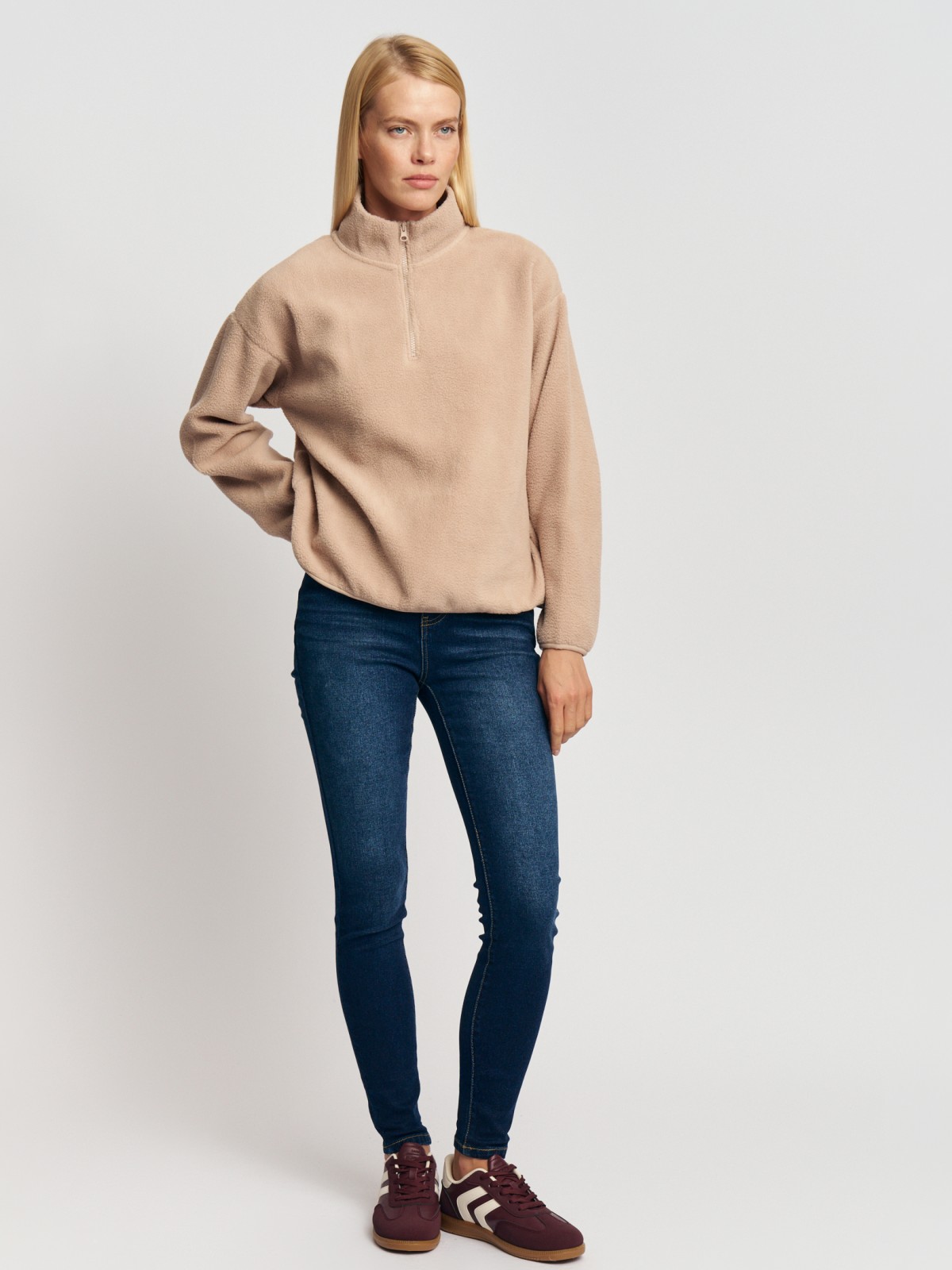 Джинсы силуэта Skinny с высокой посадкой