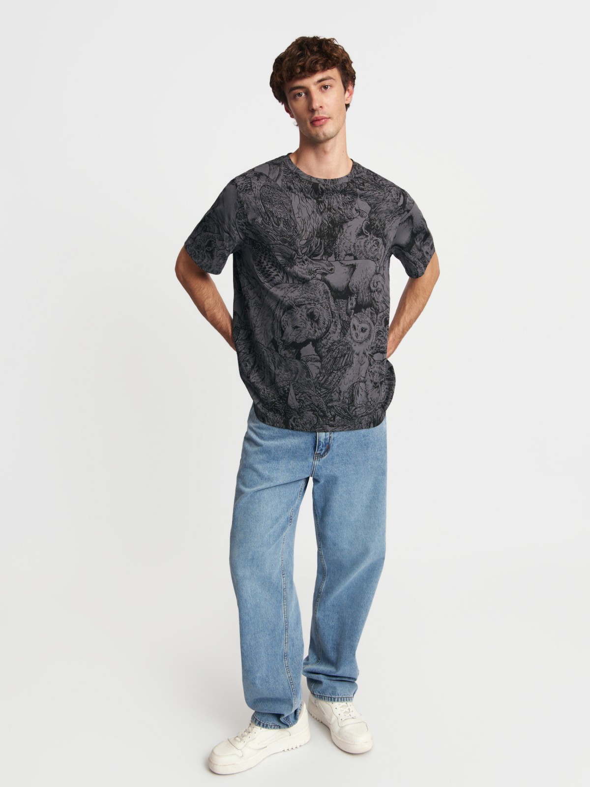 Футболка из хлопка с принтом