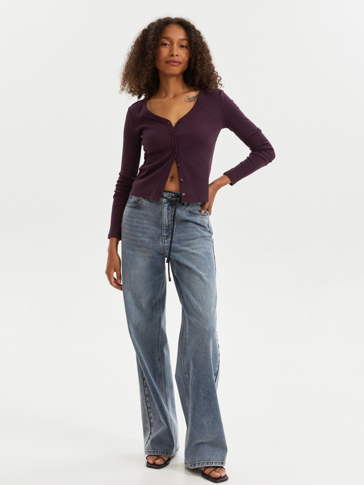 Трикотажный джемпер на пуговицах