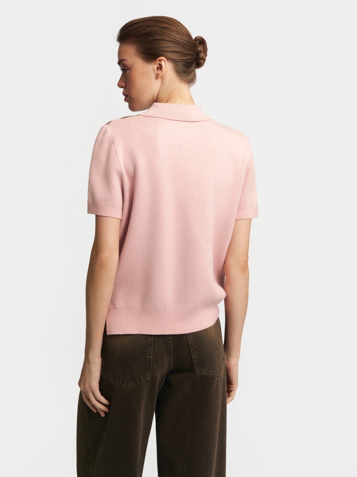 Джемпер поло с коротким рукавом