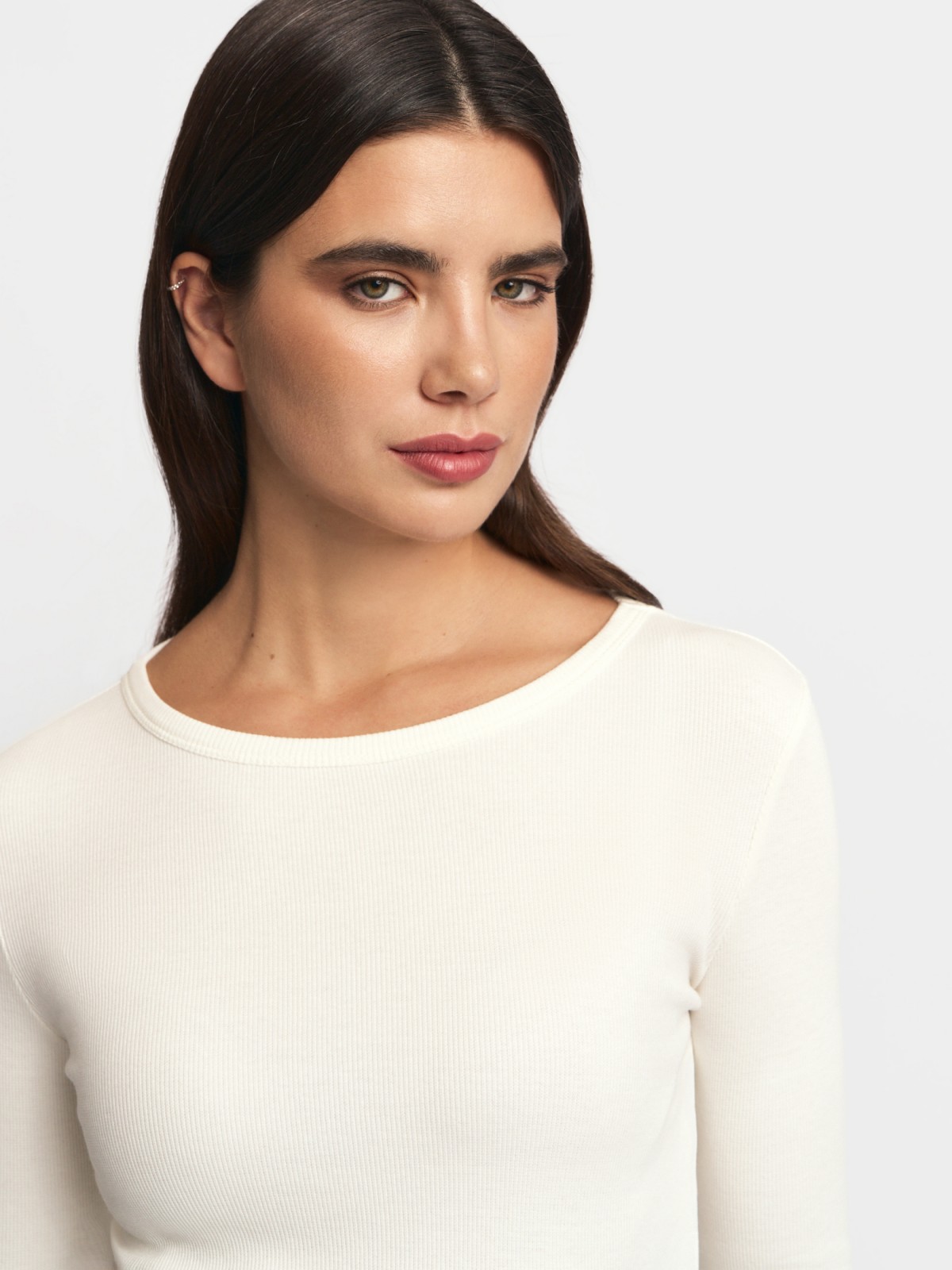 Трикотажный лонгслив из хлопка