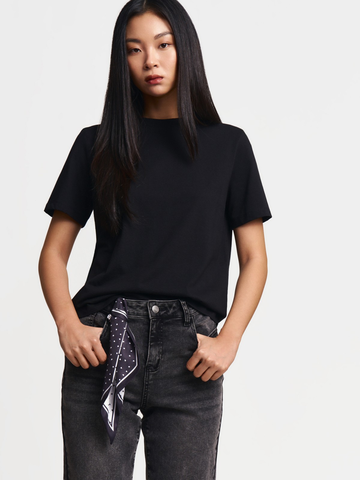 Футболка из хлопка однотонная