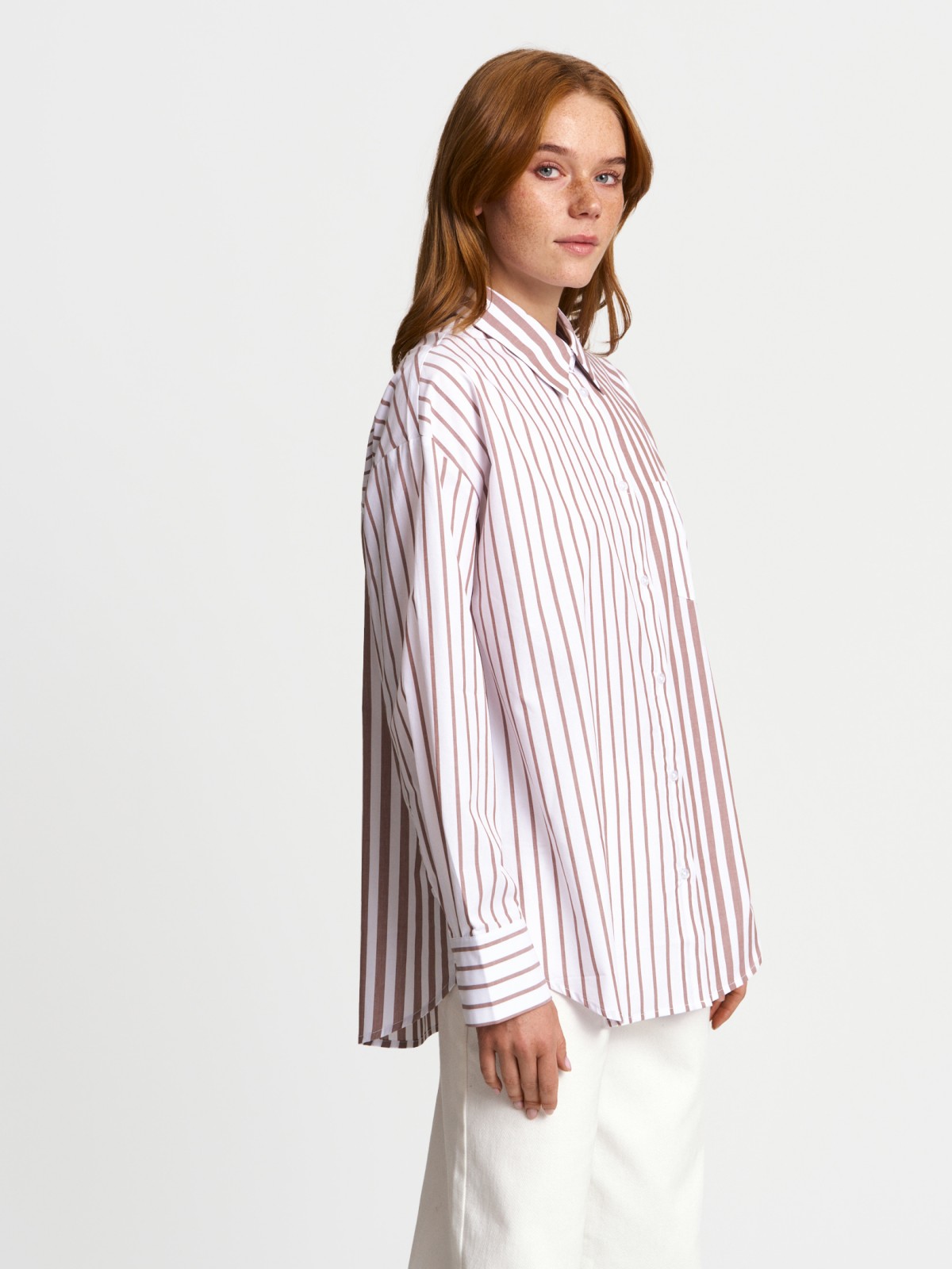 Рубашка из хлопка в полоску