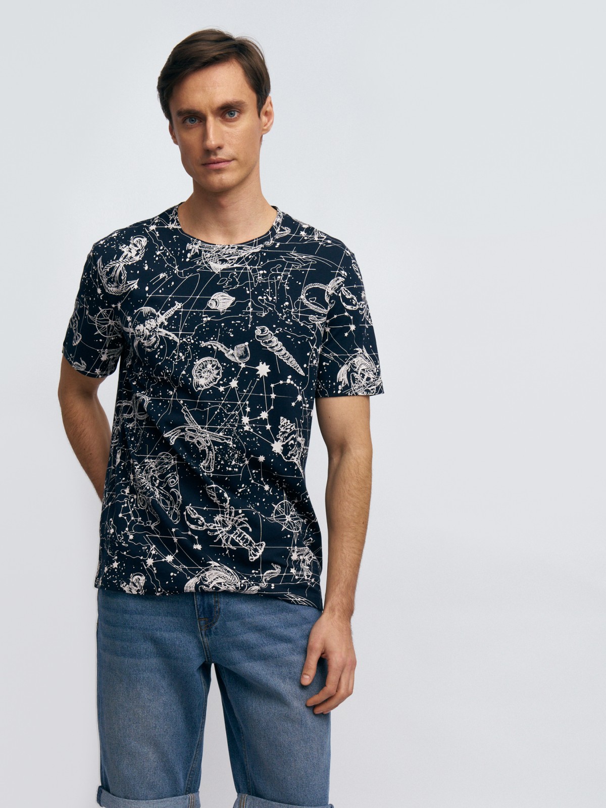 Футболка из хлопка с принтом