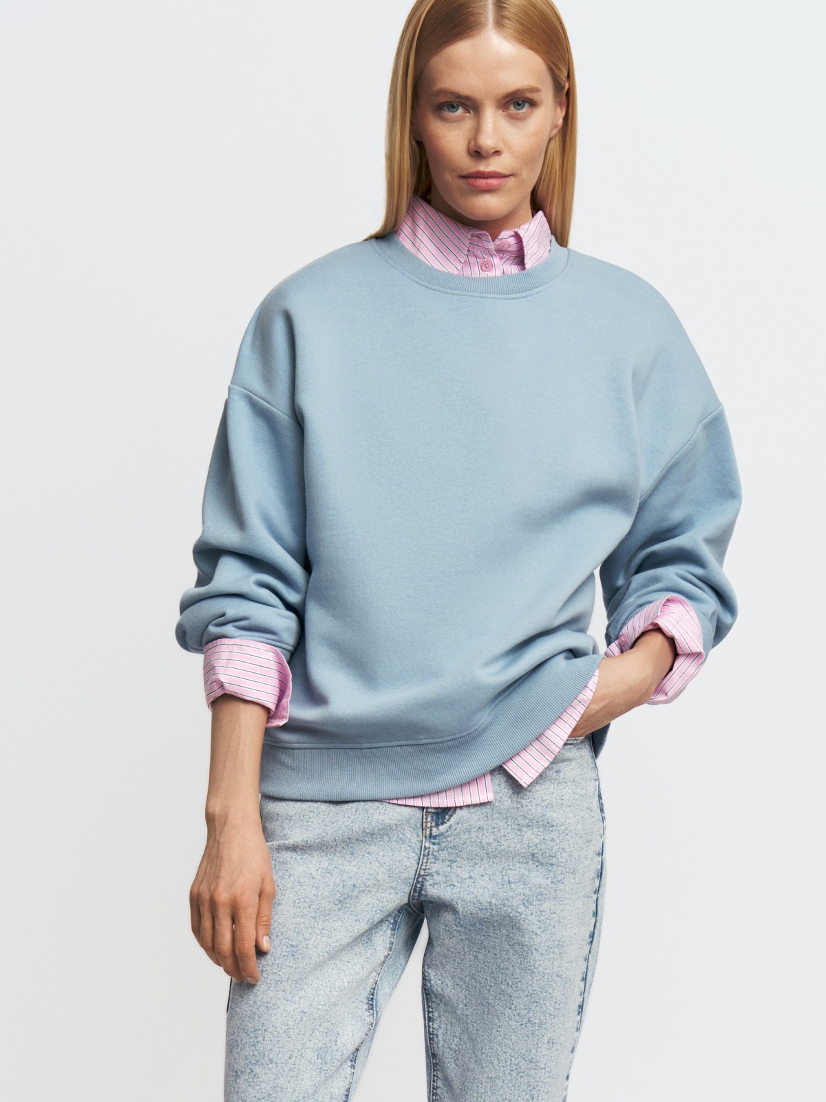 Базовый утеплённый свитшот с начёсом