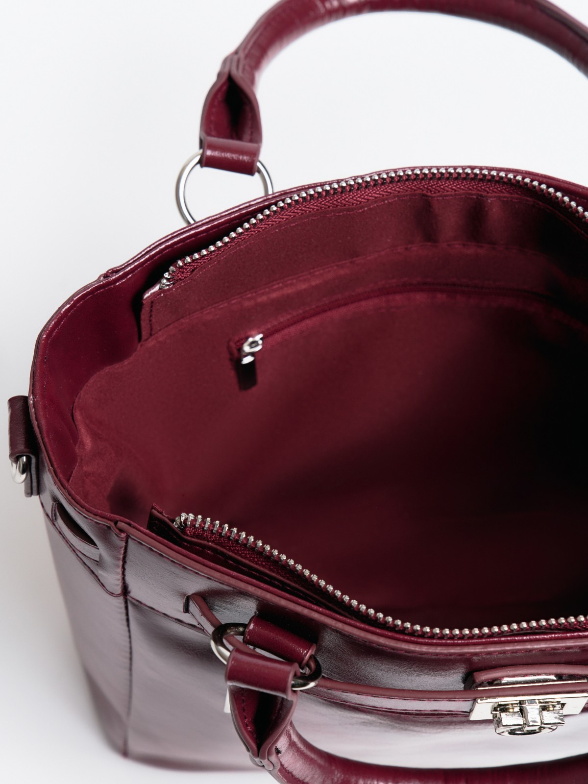 Сумка-тоут из экокожи на молнии