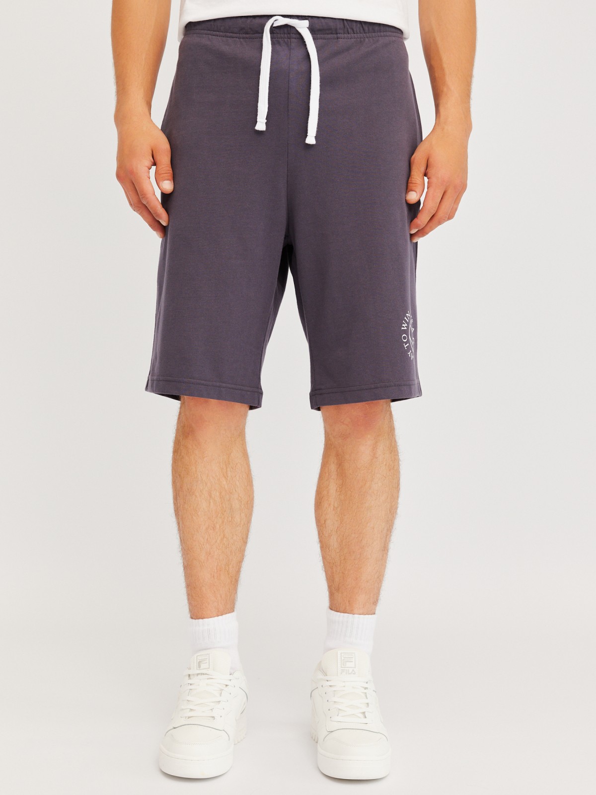 Трикотажные шорты из хлопка на резинке