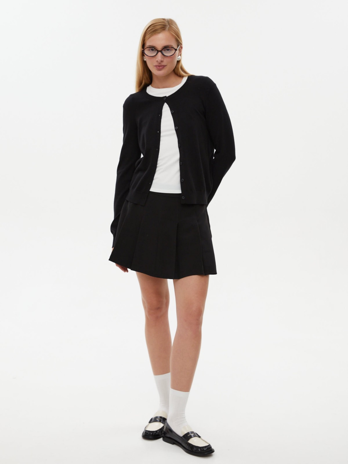 Юбка-шорты в складку длины мини