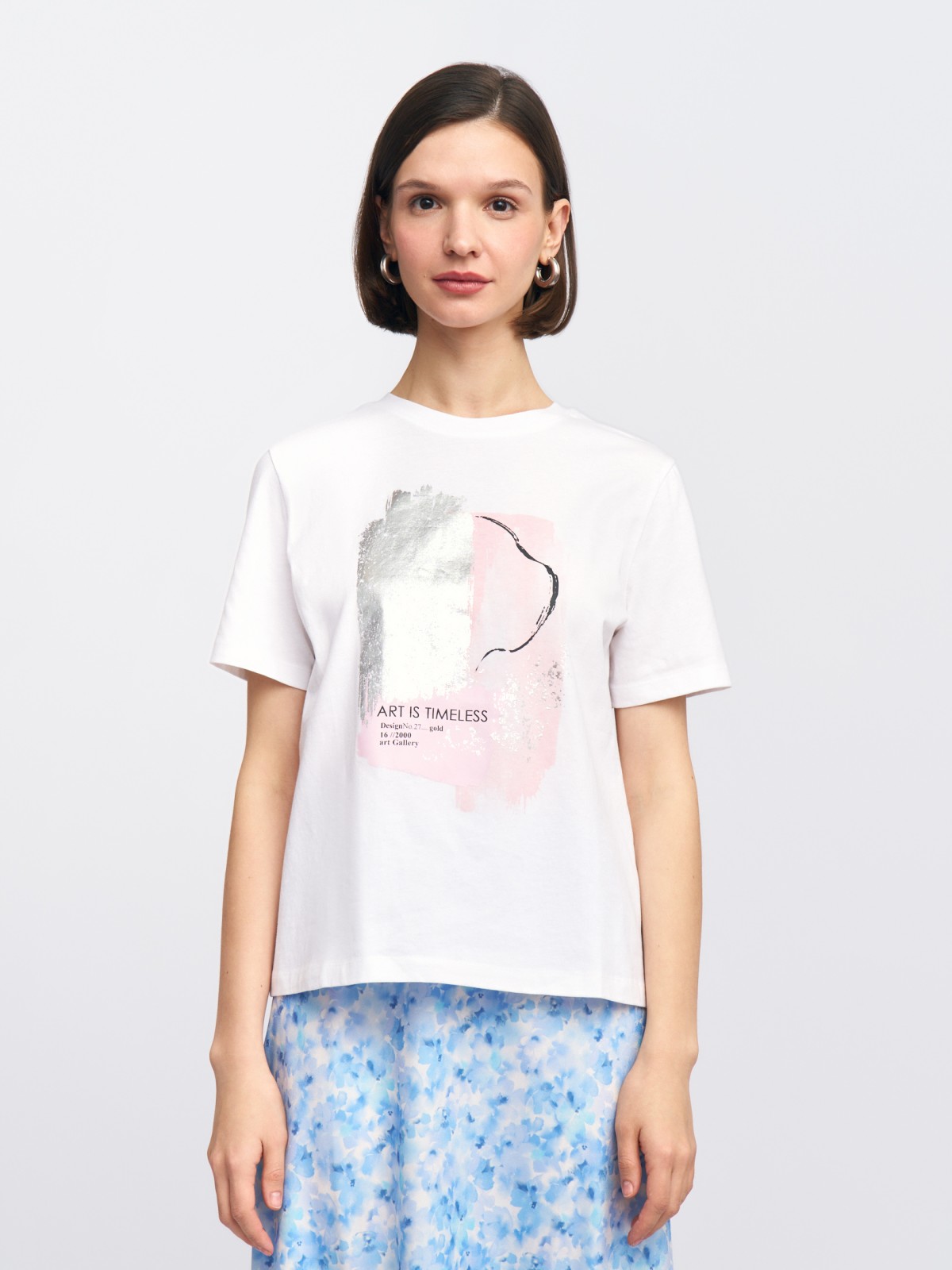 Футболка из хлопка с принтом