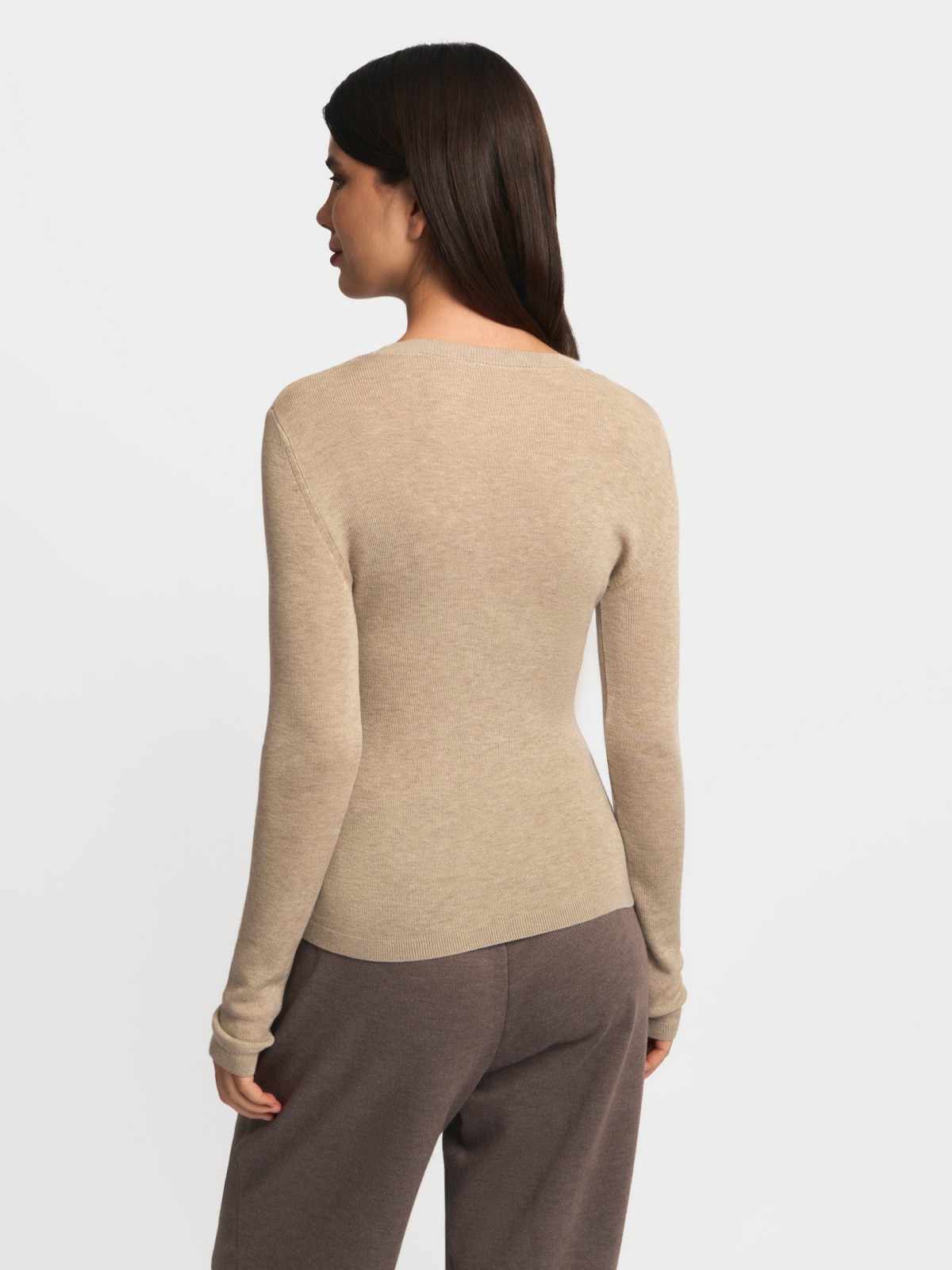 Вязаный лонгслив