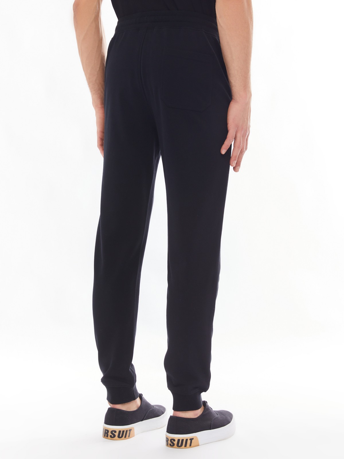 Трикотажные брюки-джоггеры в спортивном стиле zolla 014137675022, цвет черный, размер S - фото 5