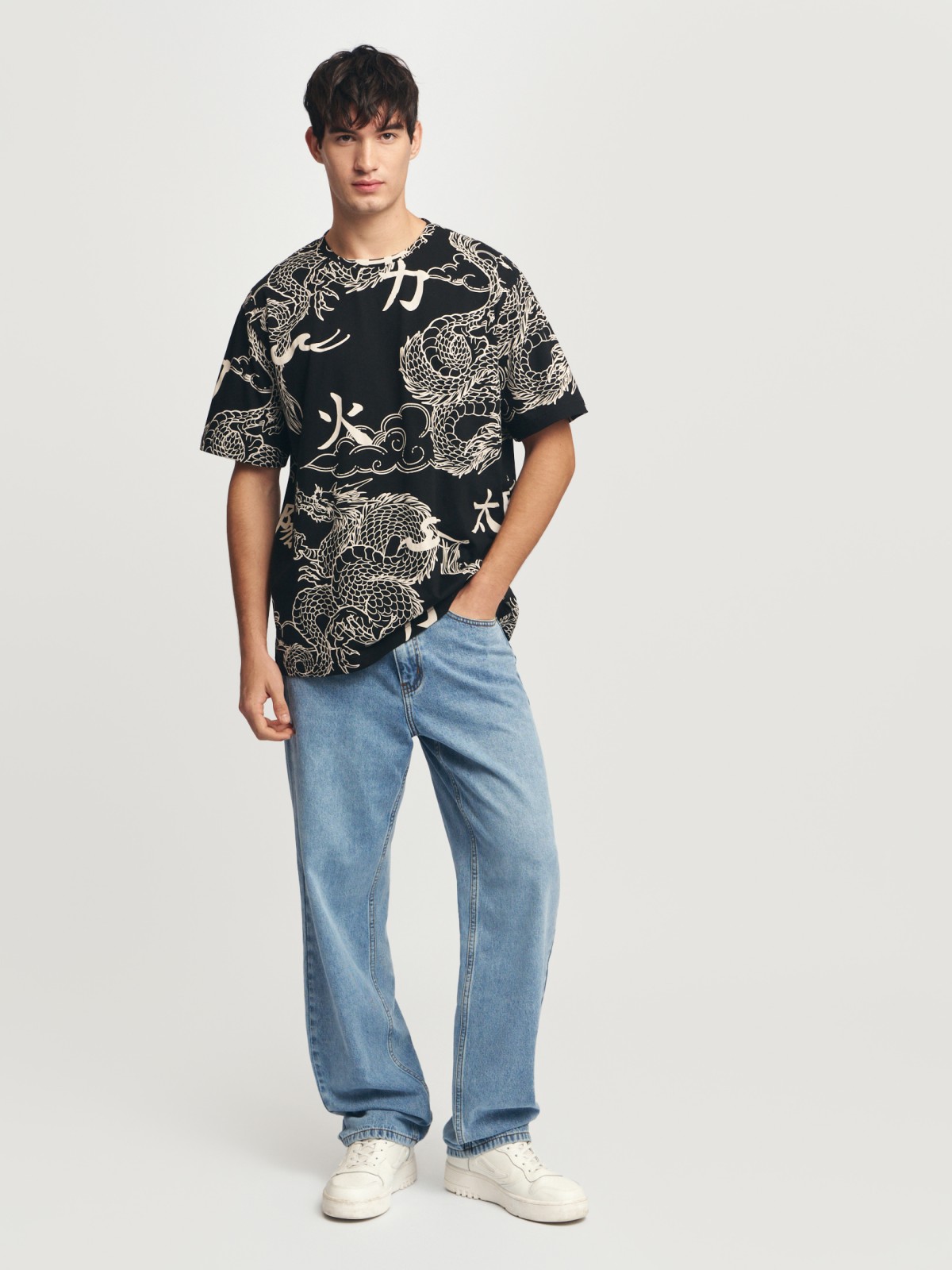 Футболка из хлопка с принтом