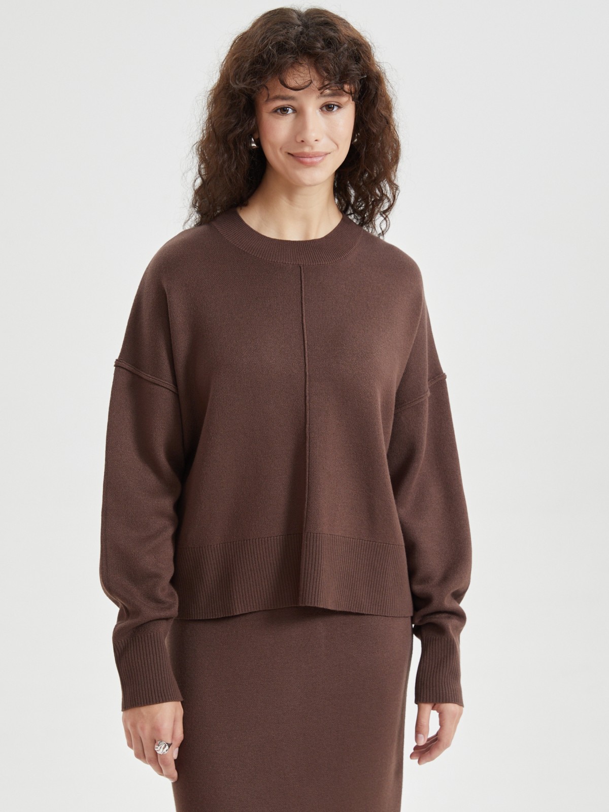 Трикотажный джемпер с длинным рукавом