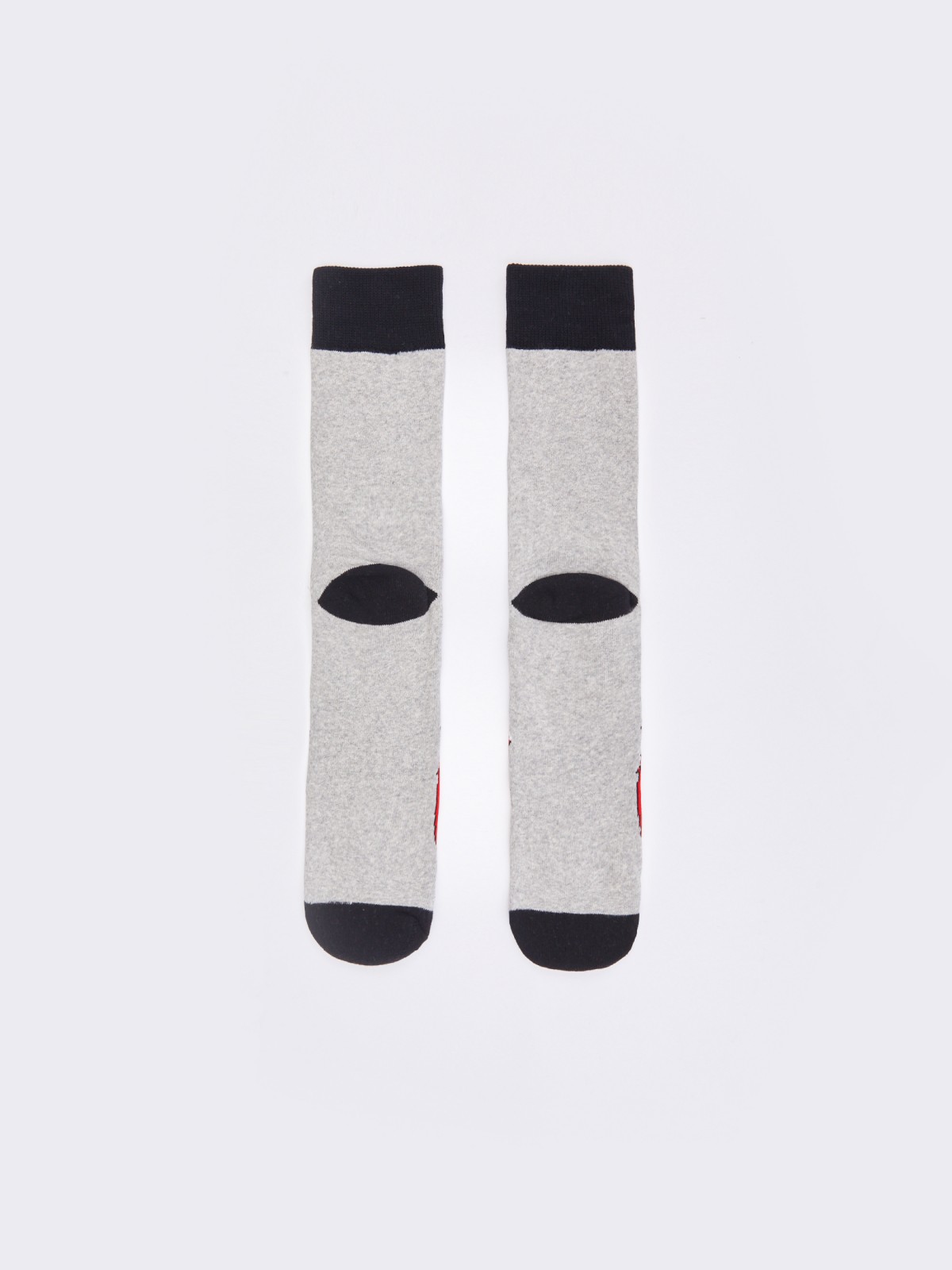 Тёплые махровые носки с новогодним рисунком с драконом zolla 013439962045, цвет серый, размер 25-27 - фото 4
