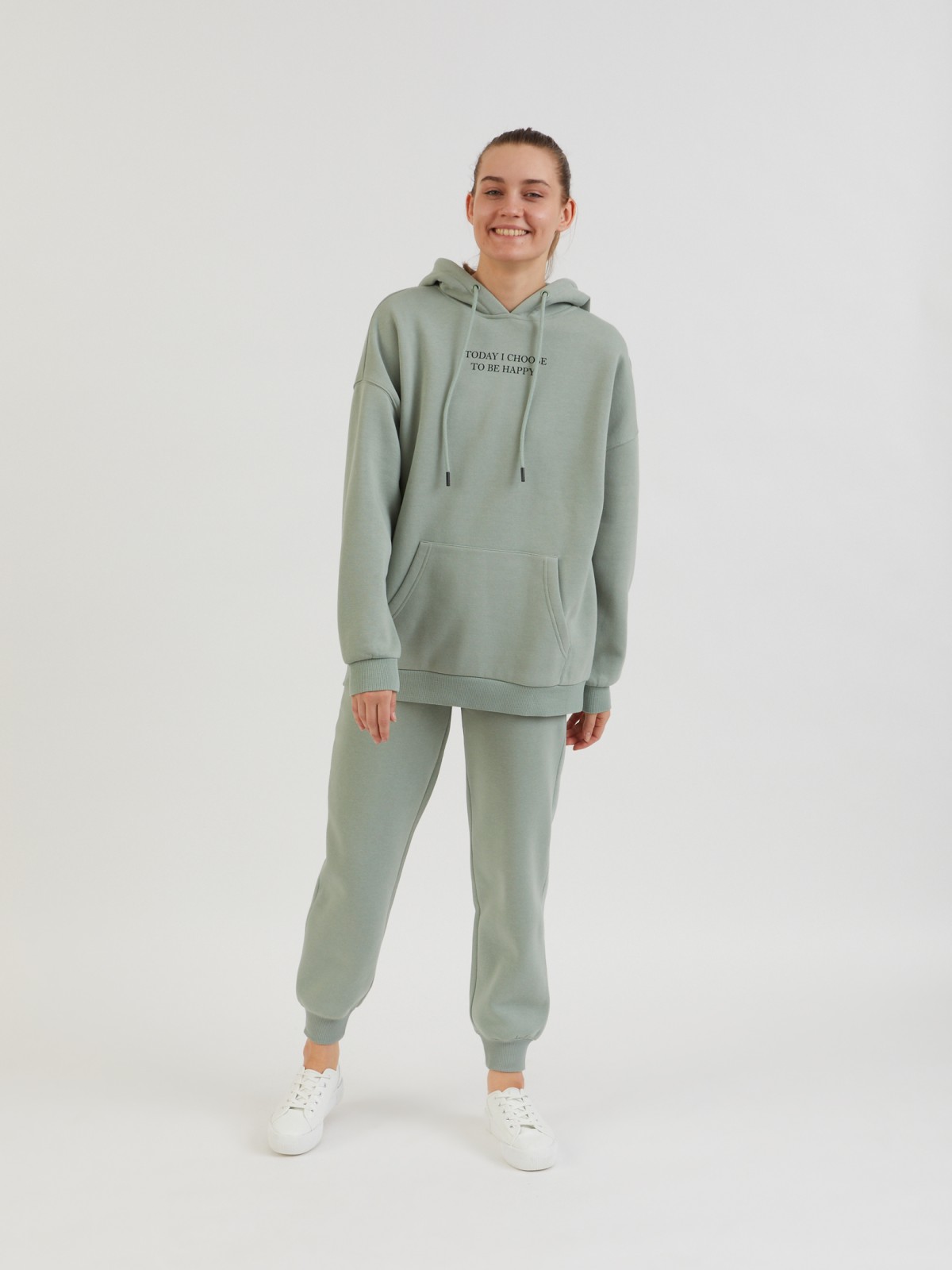 Худи с принтом-надписью