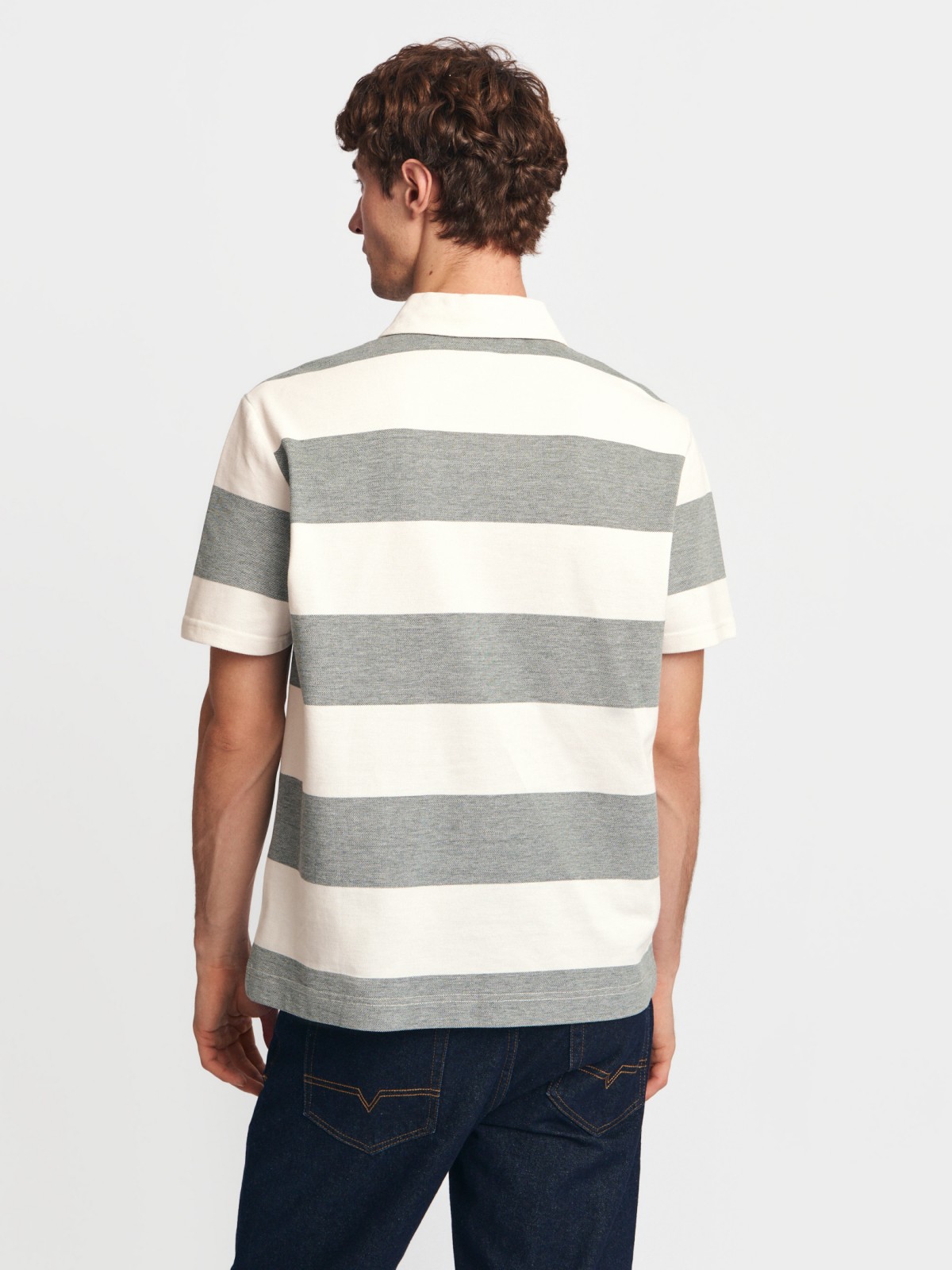 Футболка поло из хлопка на молнии