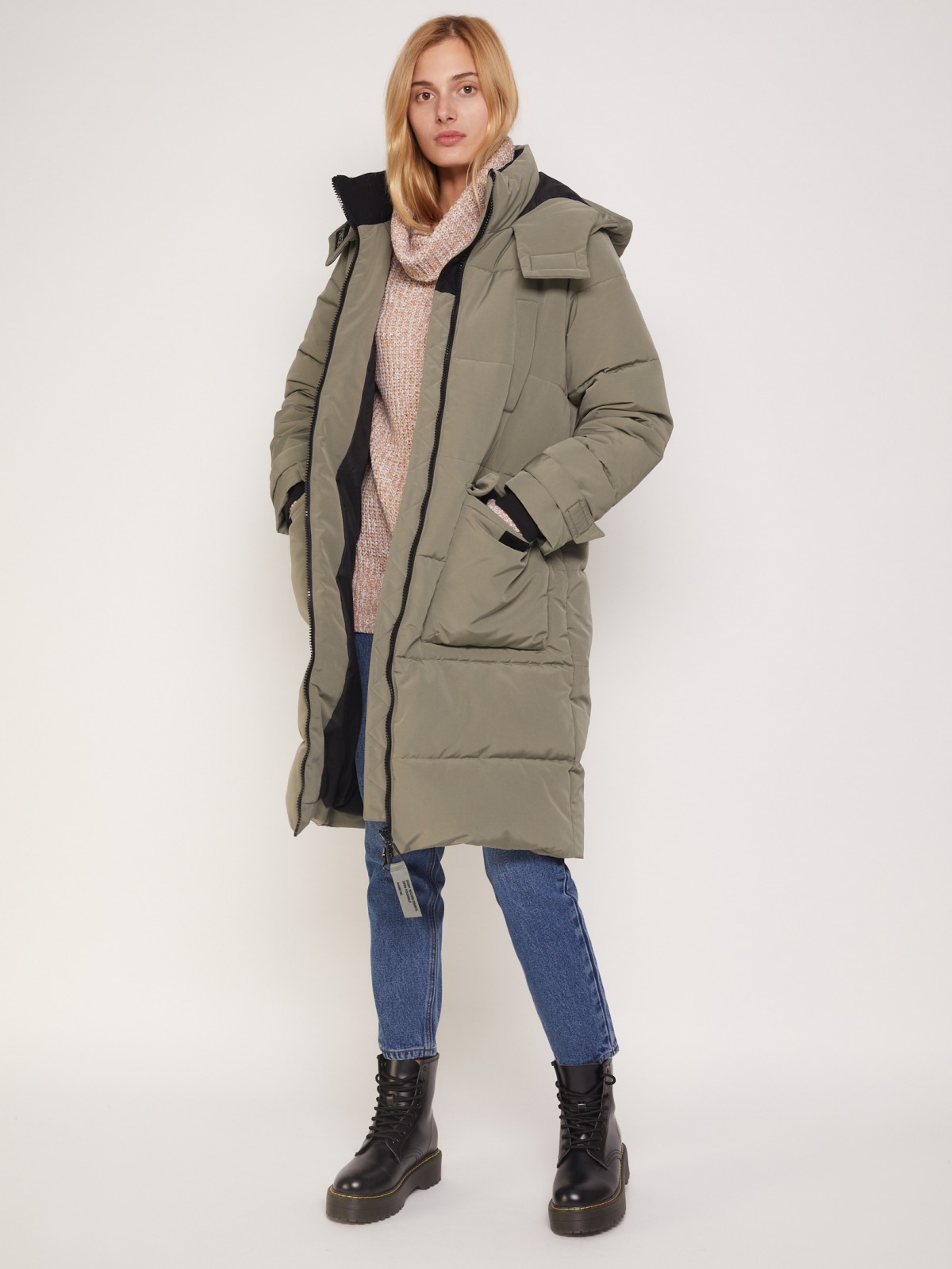 Тёплая парка с капюшоном