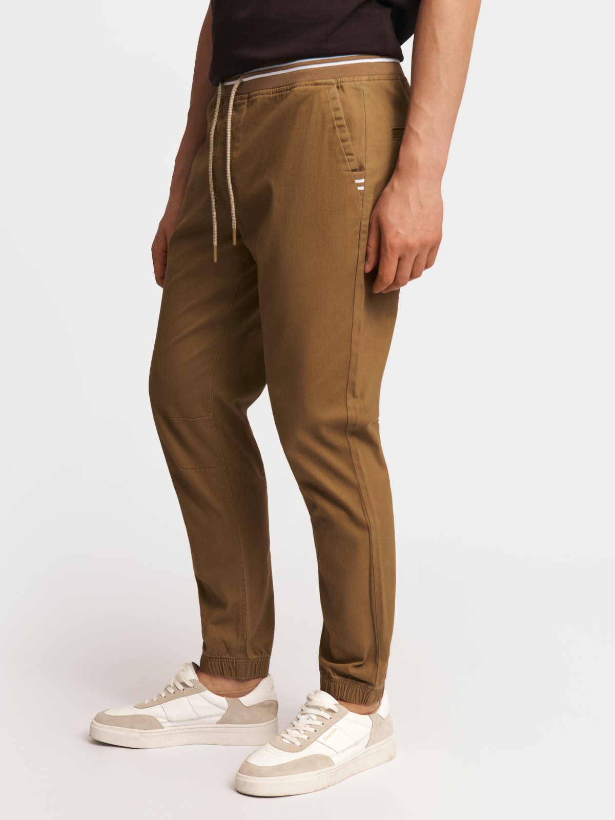 Брюки-джоггеры из хлопка на резинке