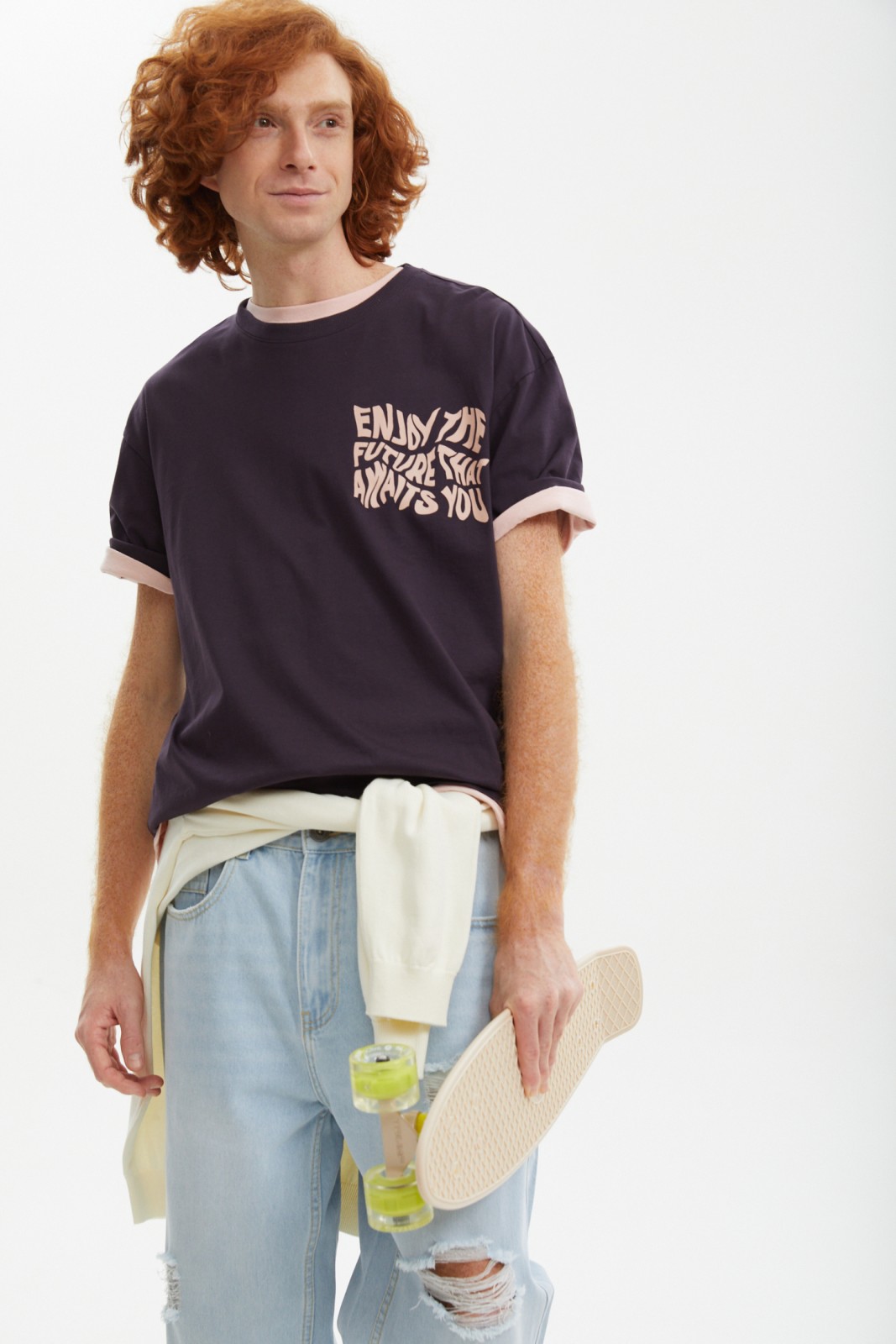 Футболка из хлопка с надписью