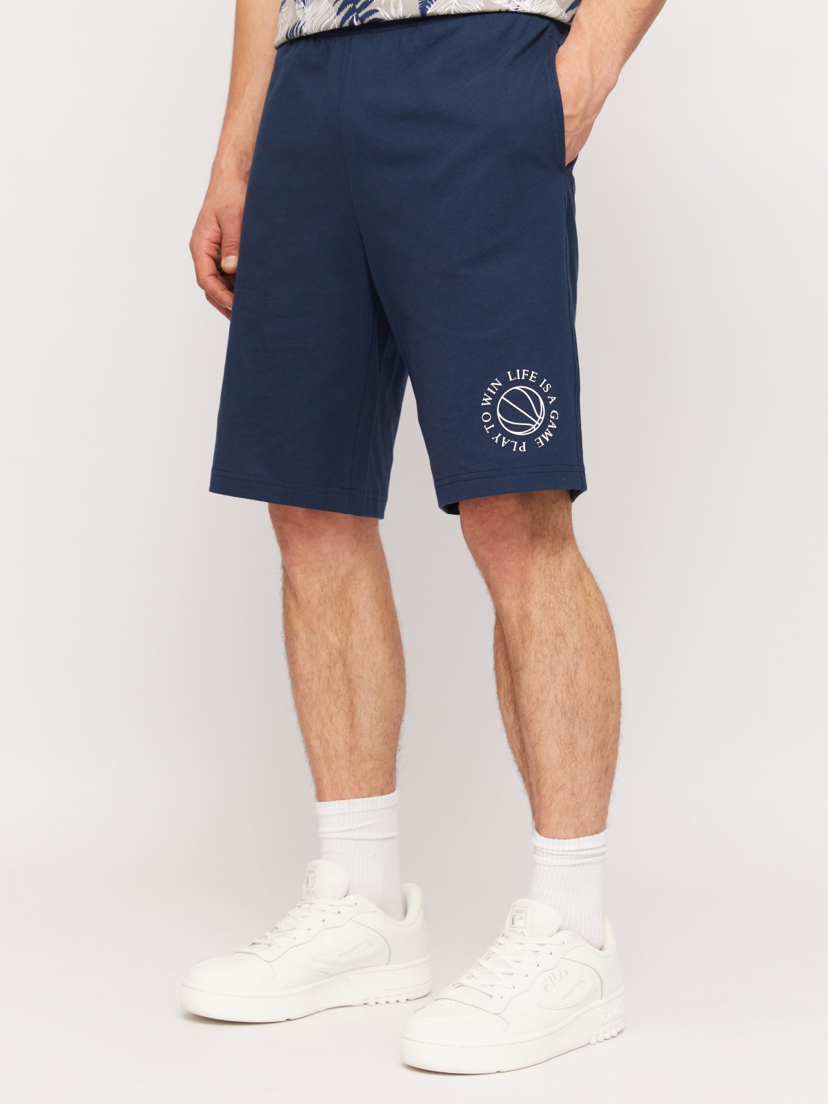 Трикотажные шорты из хлопка на резинке