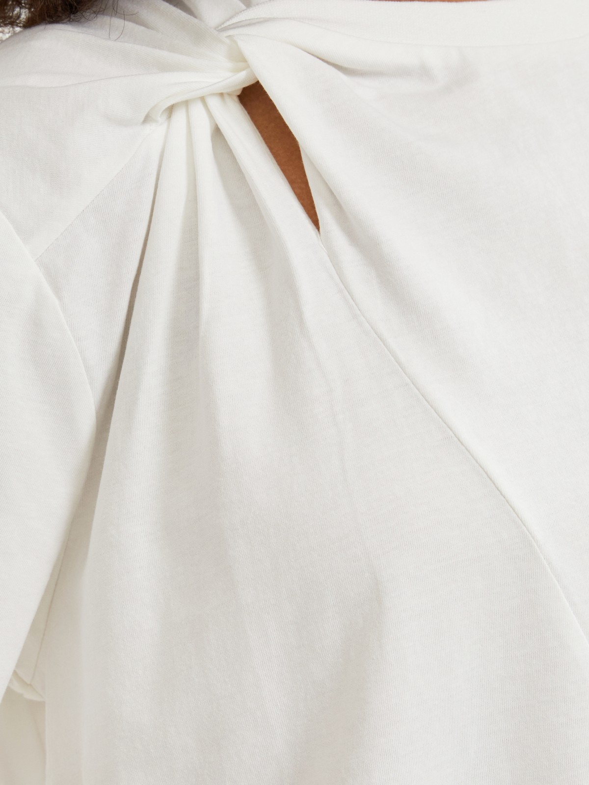 Футболка оверсайз из хлопка с узлом