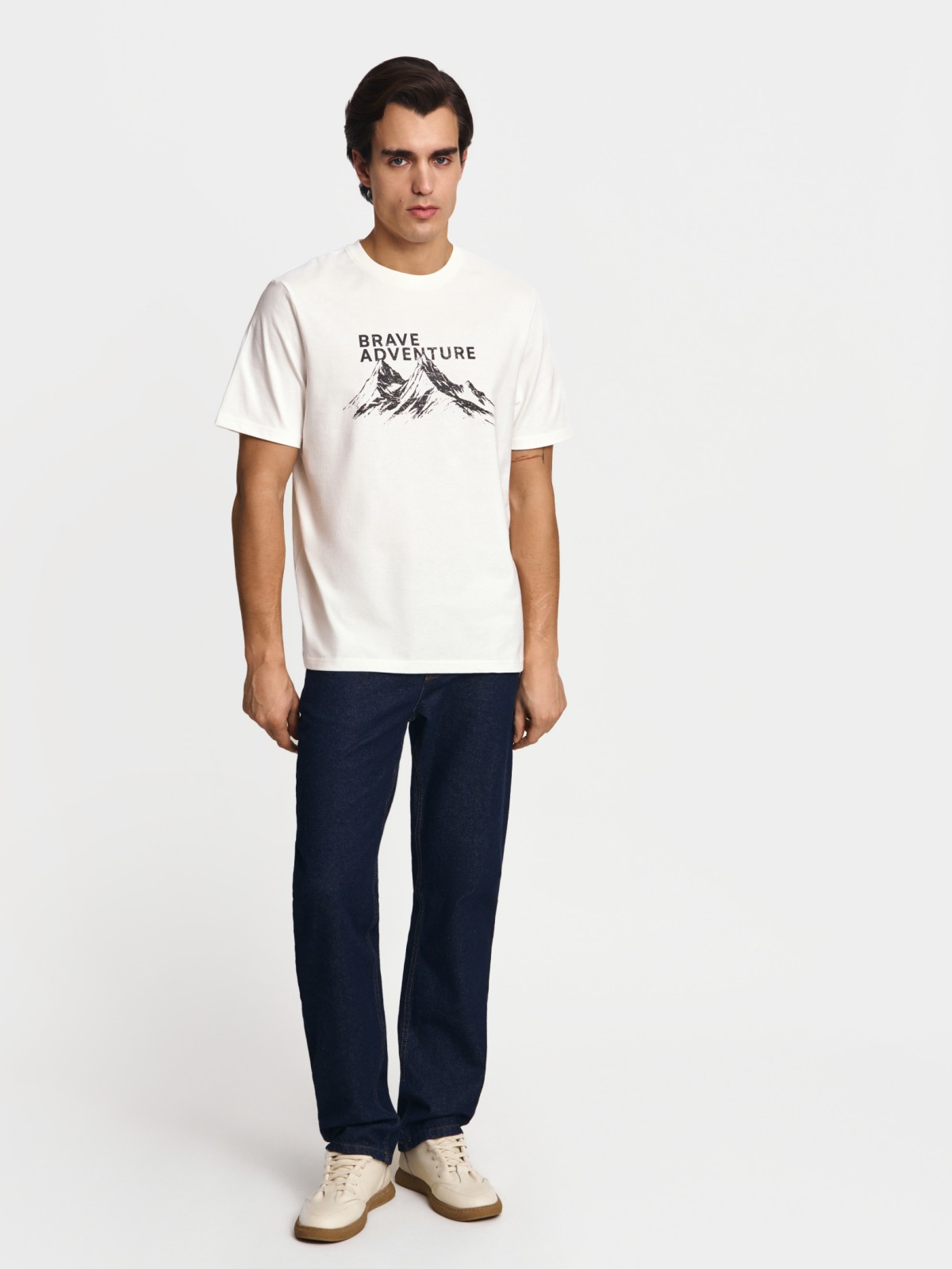 Футболка из хлопка с принтом