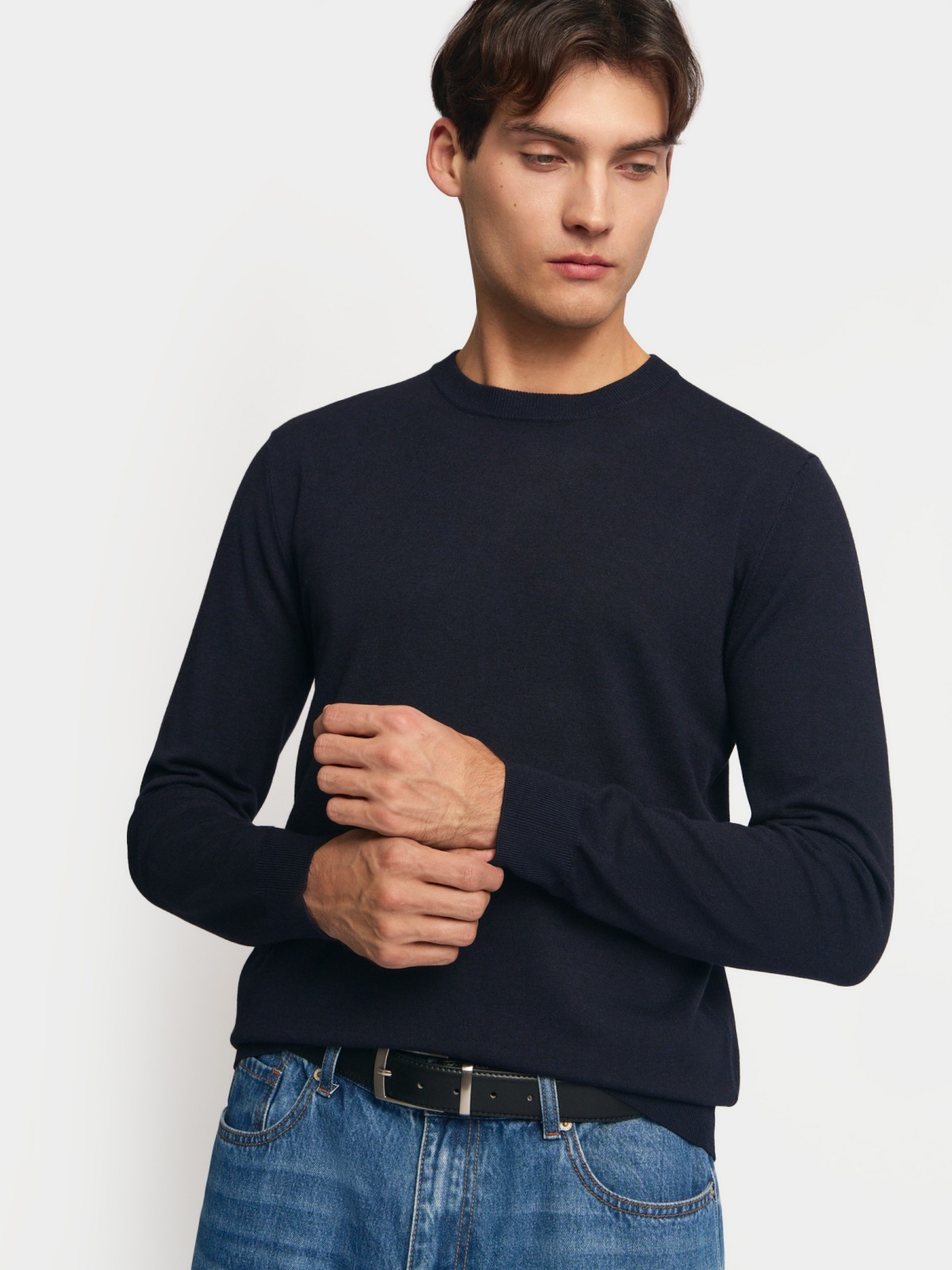 Тонкий трикотажный джемпер