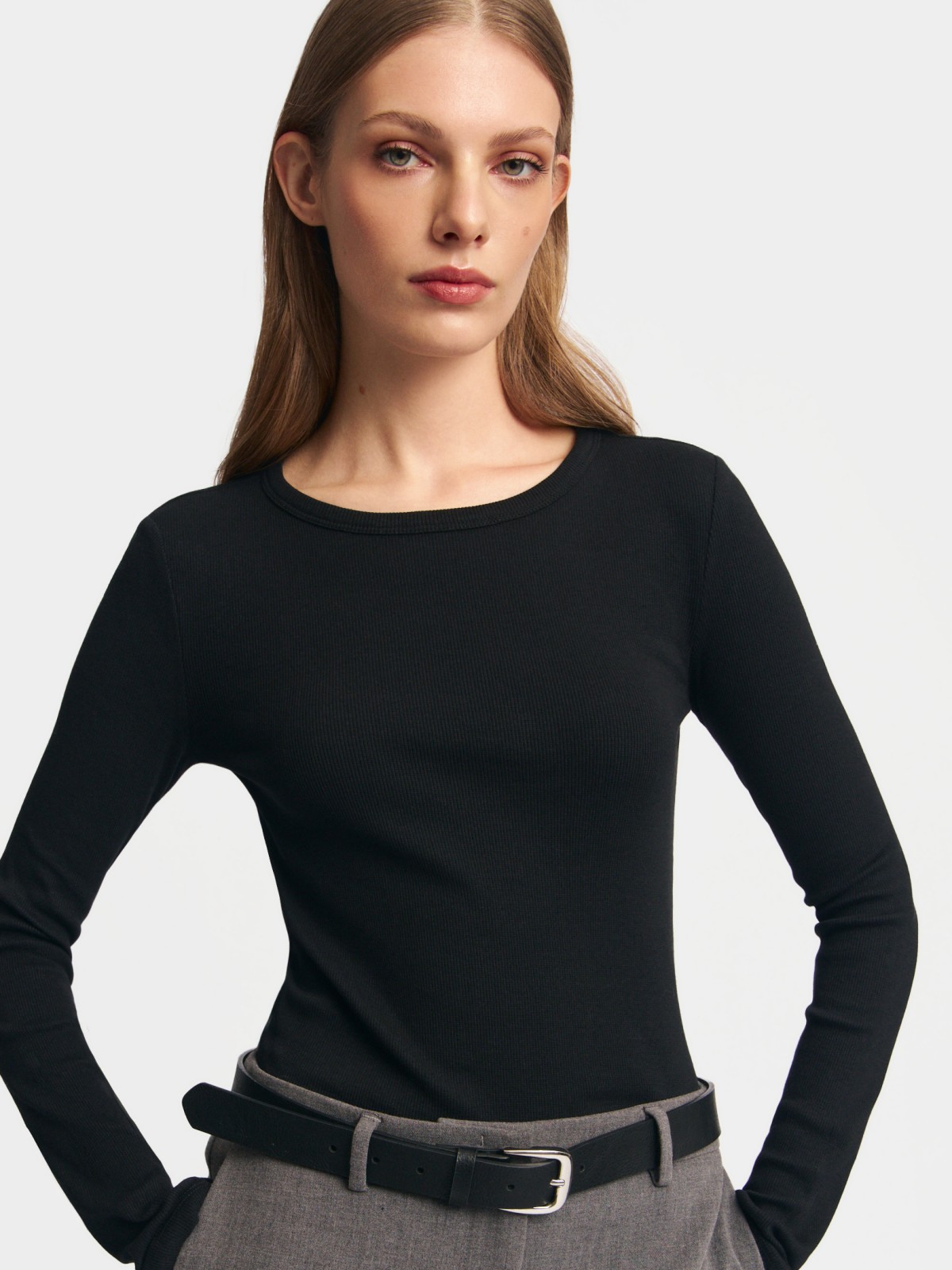 Трикотажный лонгслив из хлопка