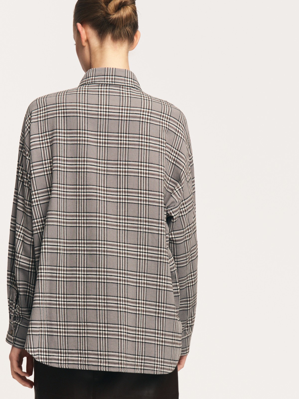 Фланелевая рубашка из хлопка в клетку