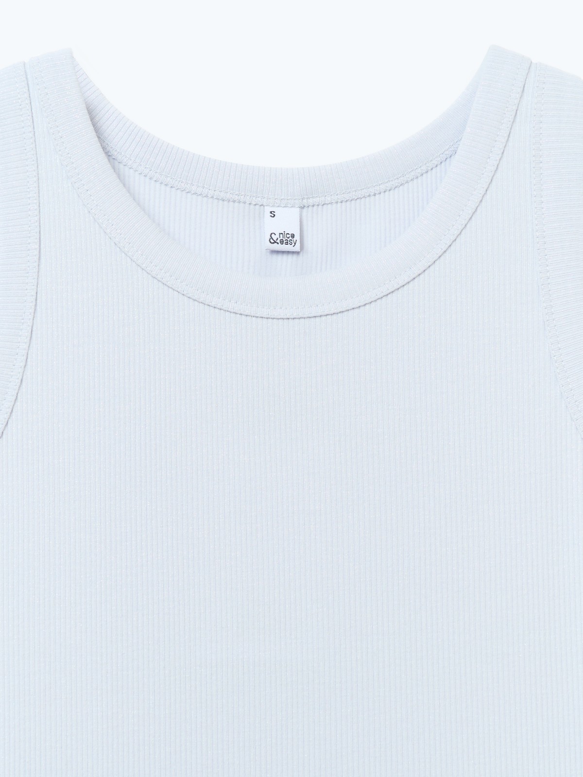 Майка-топ из хлопка с люрексом