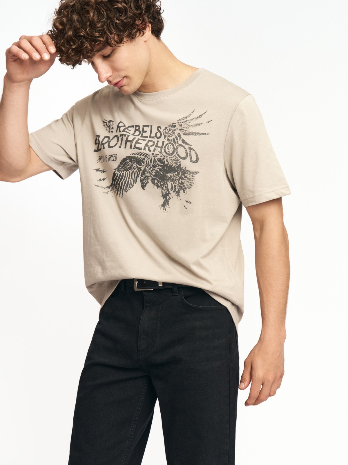 Футболка из хлопка с принтом