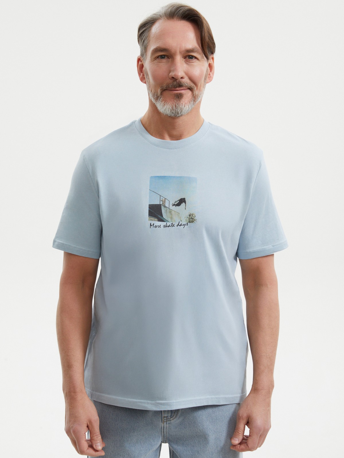 Футболка из хлопка с принтом