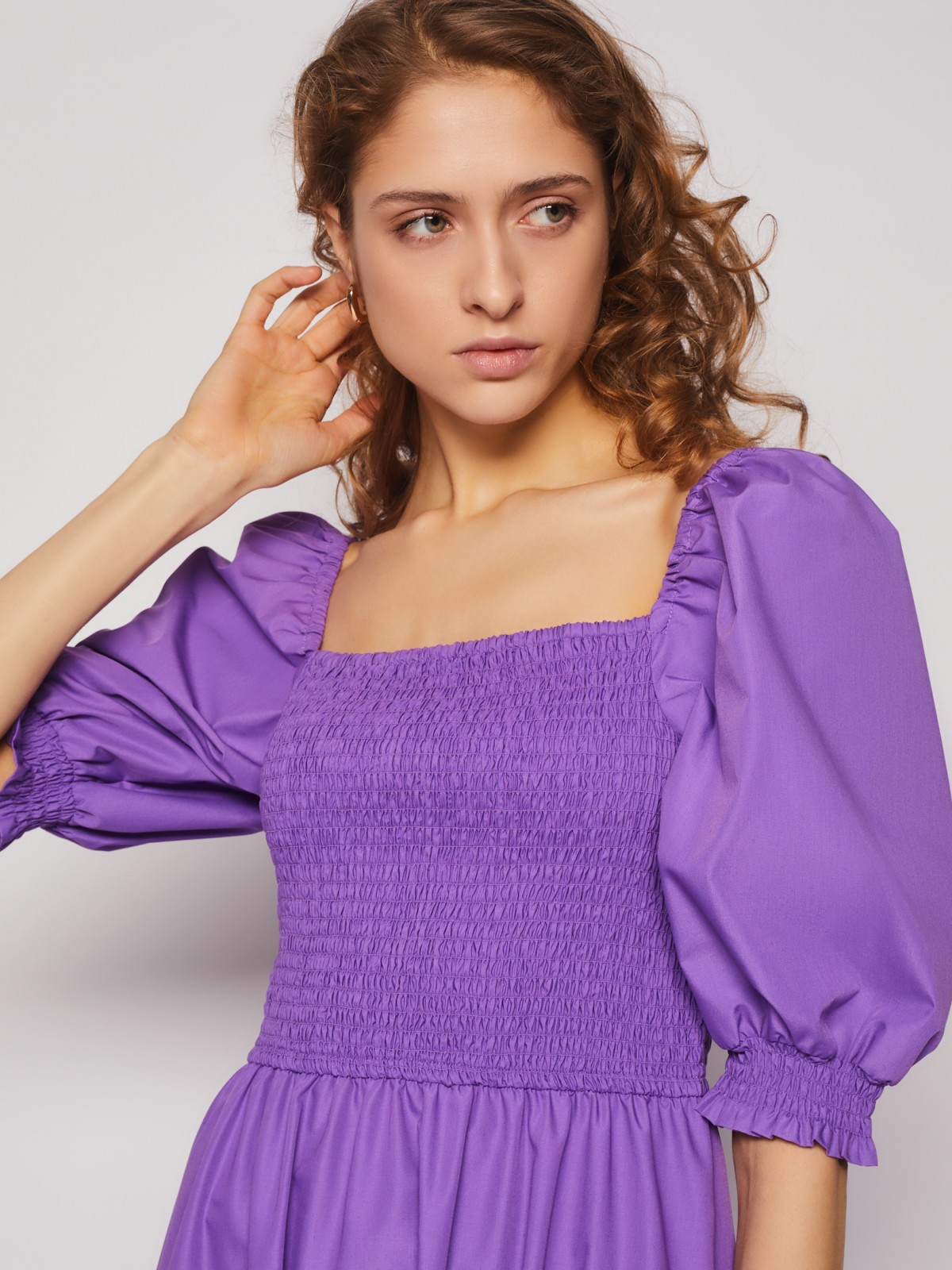 Платье zolla 023248262073, цвет фиолетовый, размер XS - фото 3