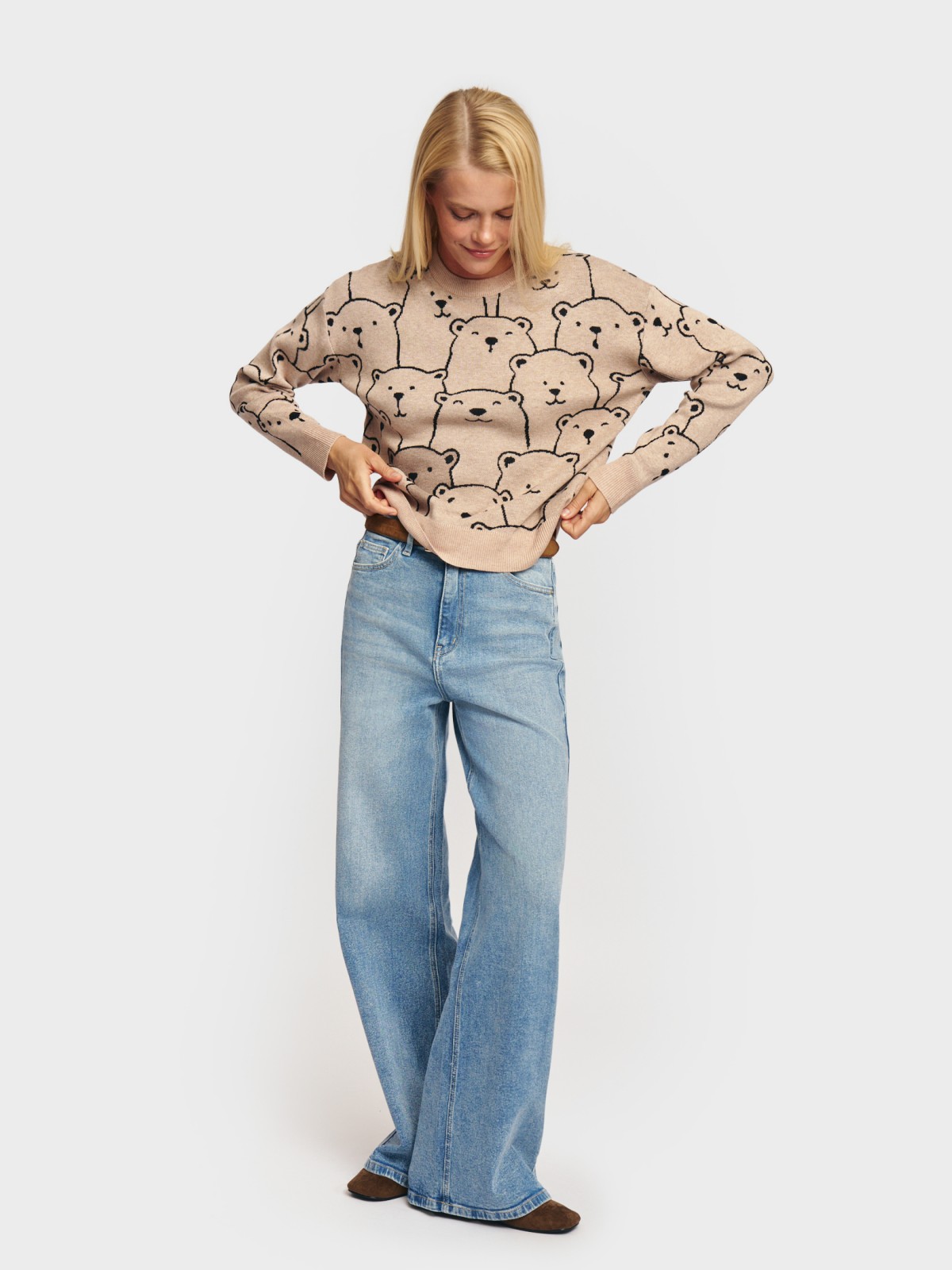 Джемпер из вязаного трикотажа с узором