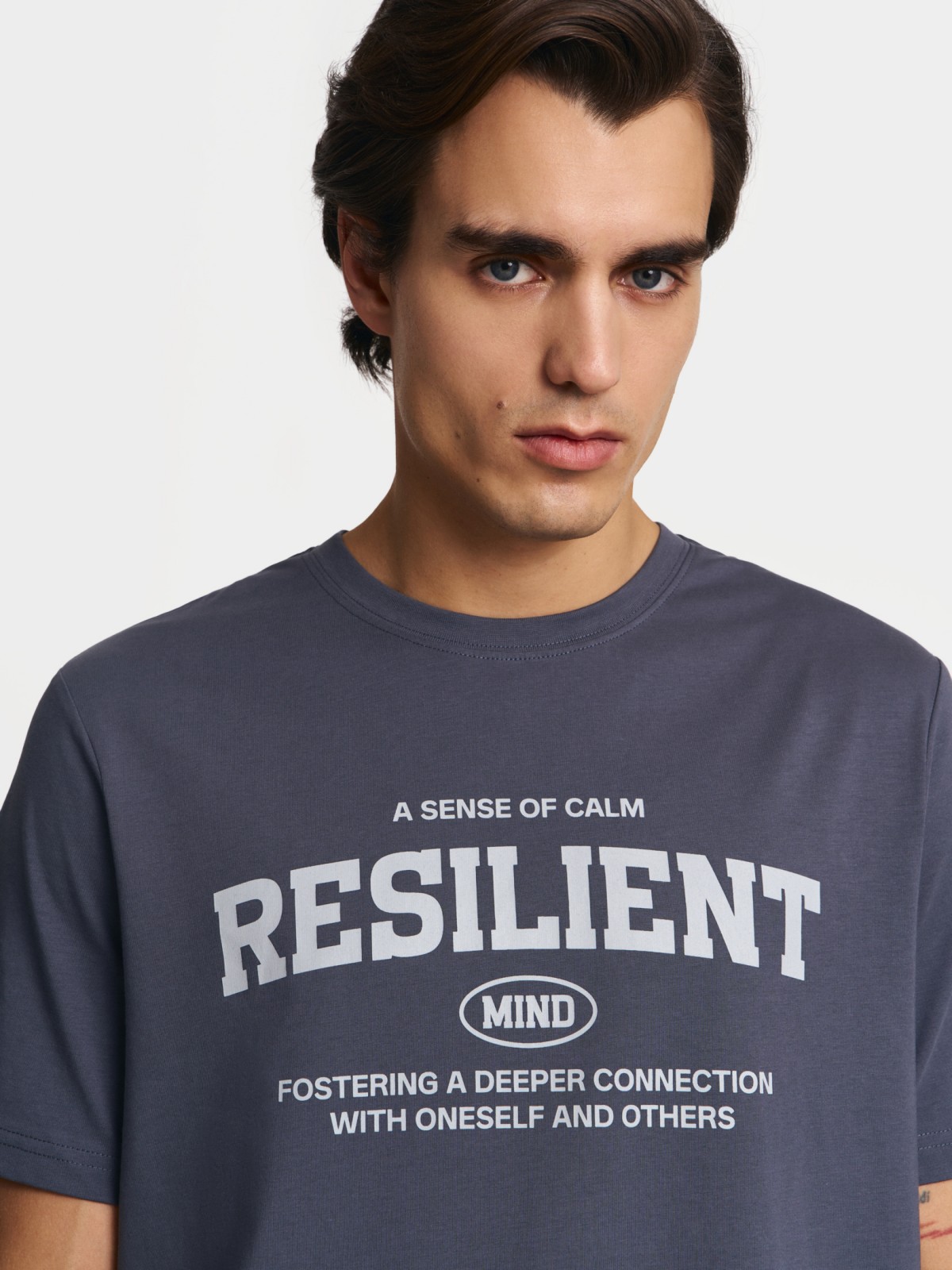 Футболка из хлопка с надписью 