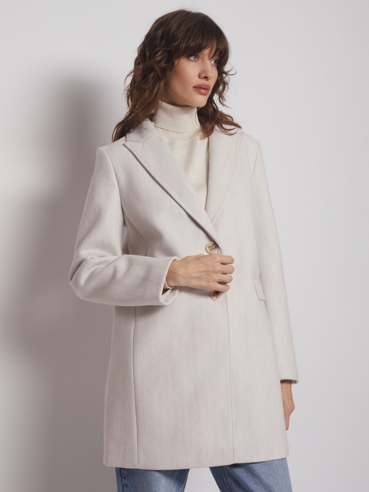 Однобортное пальто-пиджак