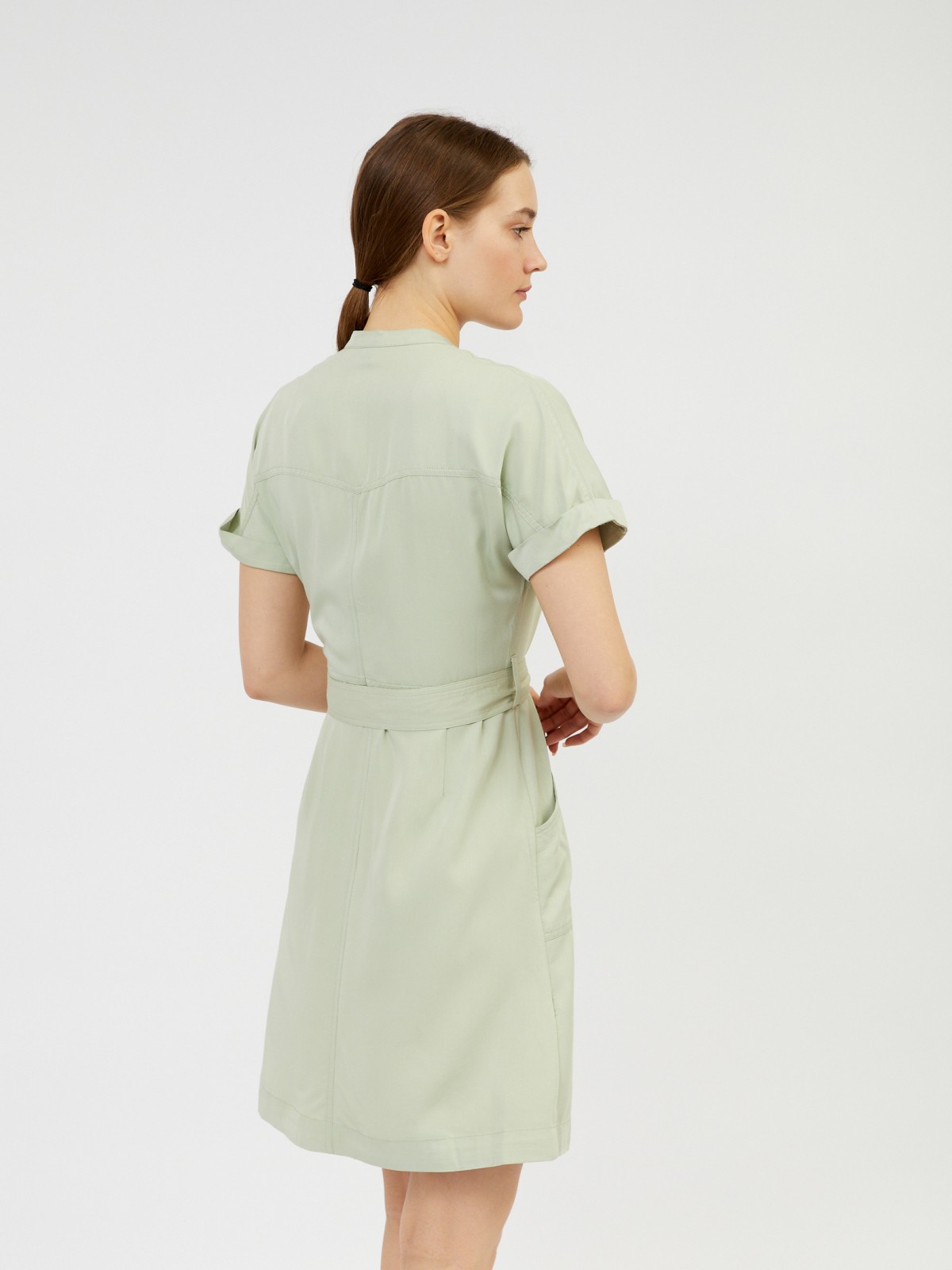 Платье zolla 221238239351, цвет светло-зеленый, размер XS - фото 5