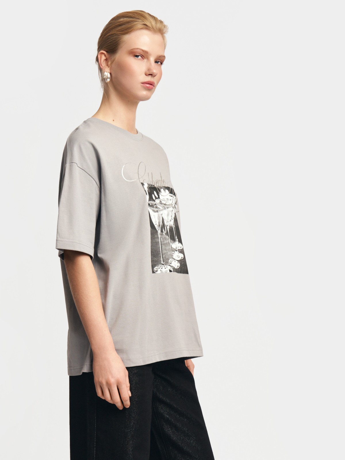 Футболка из хлопка с принтом