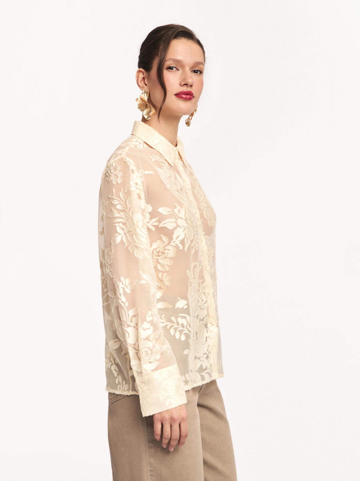 Рубашка с цветочным узором