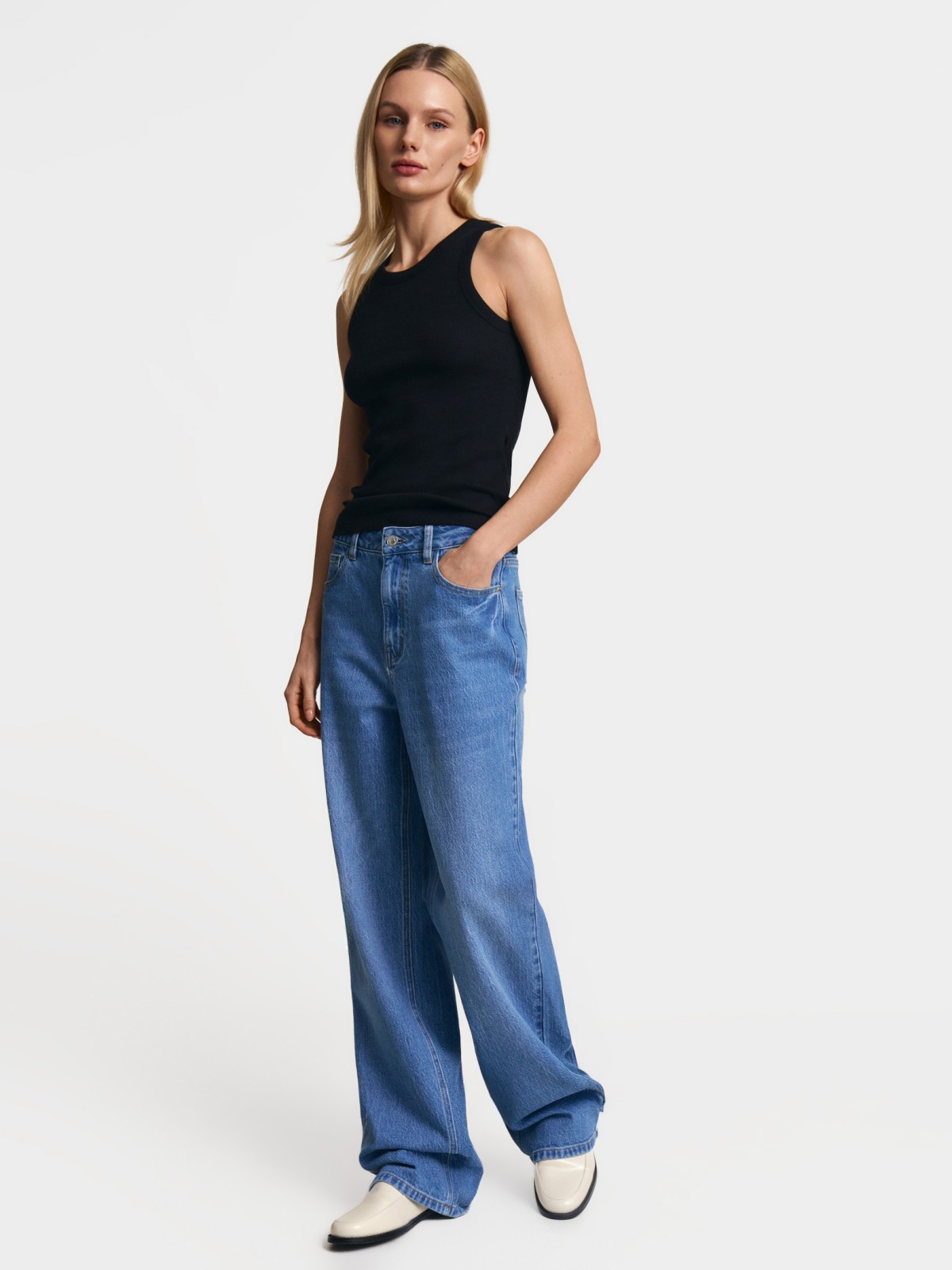 Майка из хлопка без рукавов