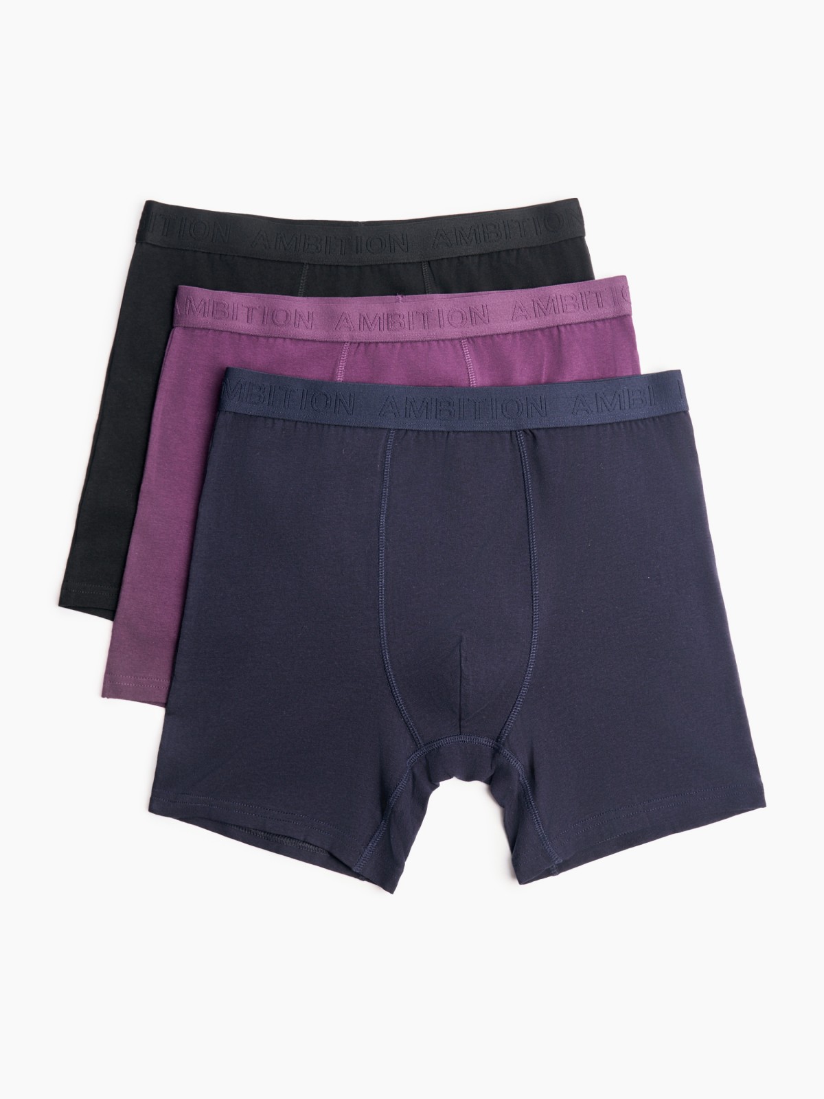 Набор удлинённых трусов из хлопка (3 шт. в комплекте)