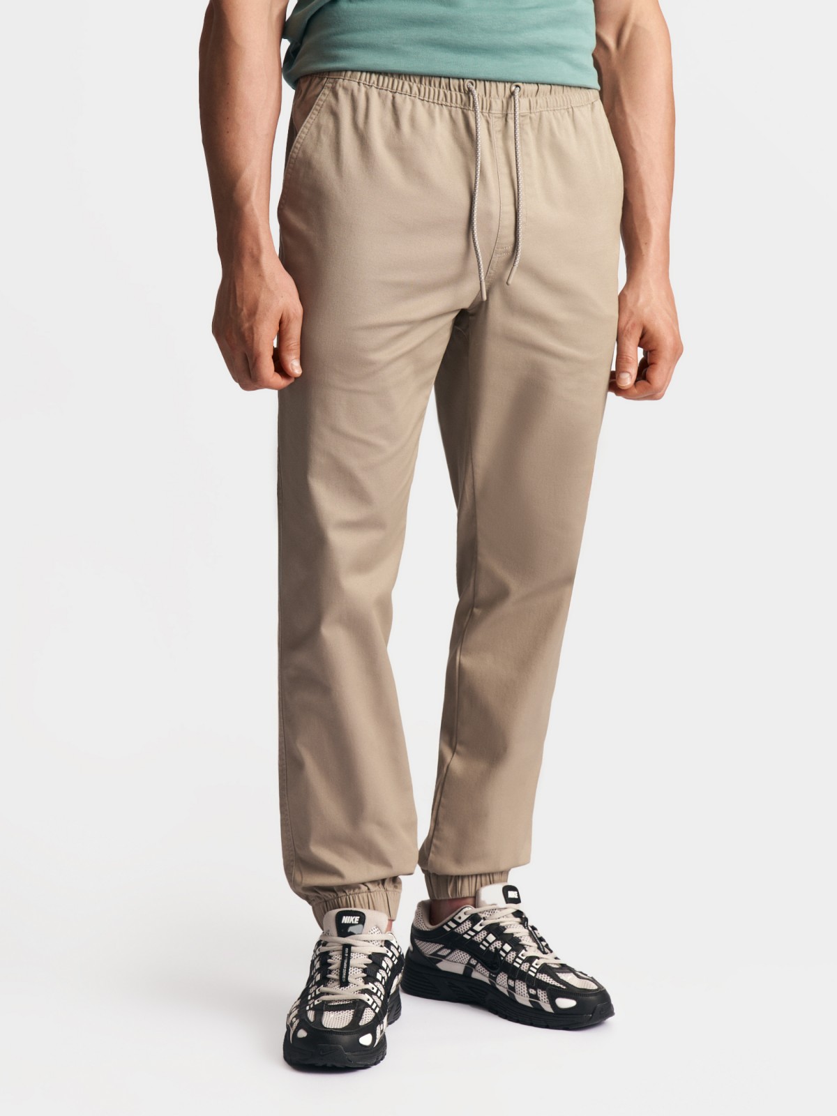 Брюки-джоггеры из хлопка на резинке