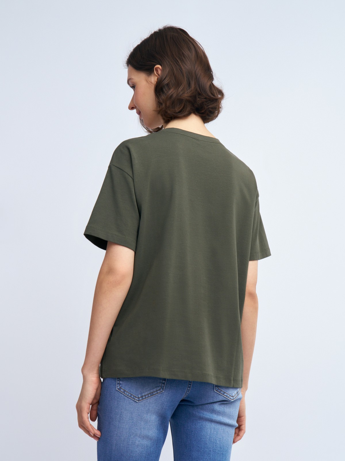 Футболка из хлопка с принтом