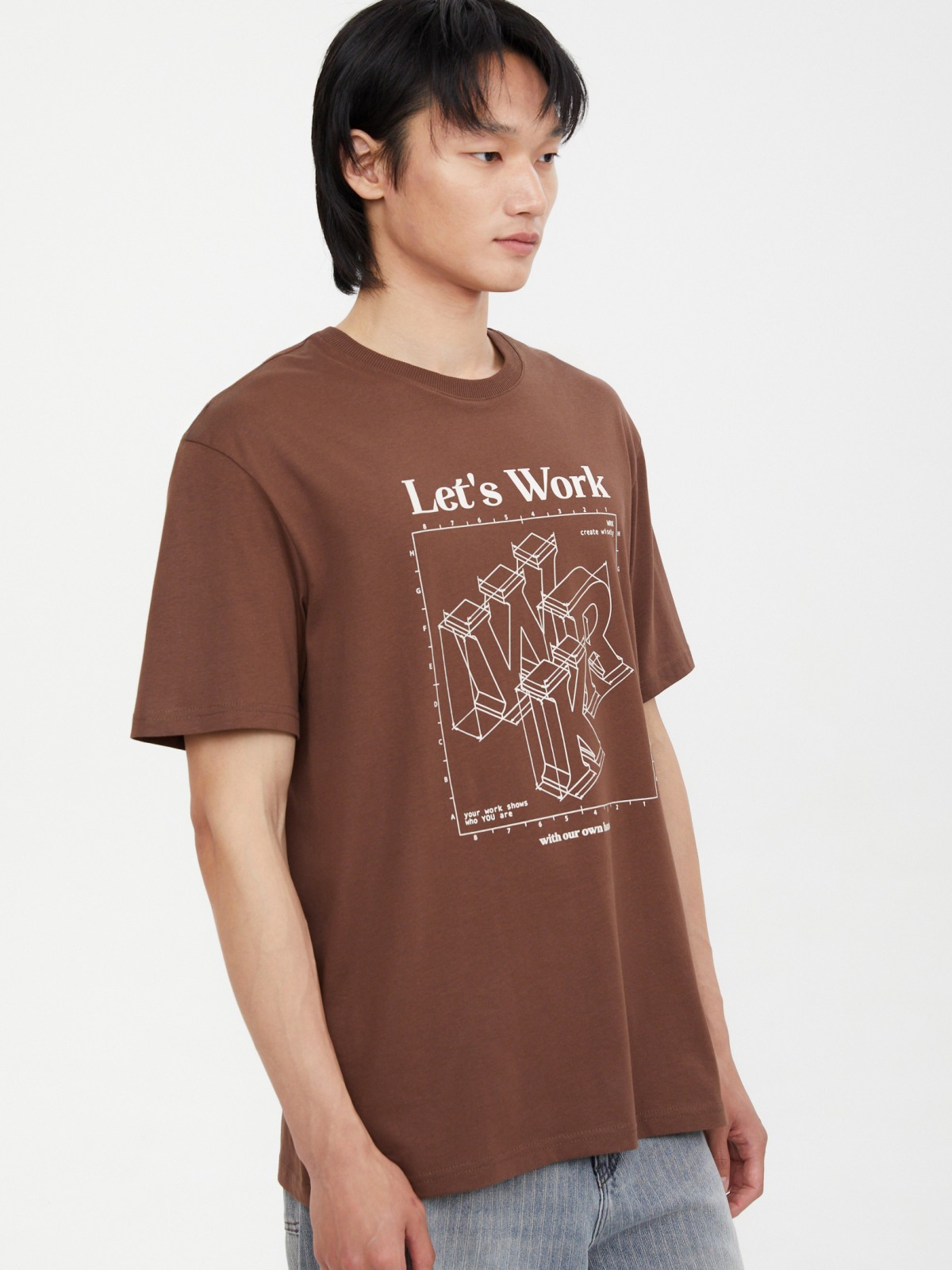 Футболка из хлопка с принтом