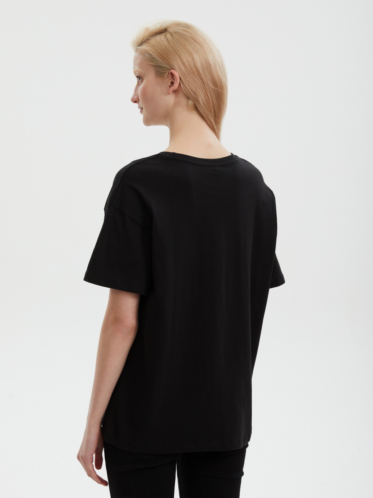 Футболка оверсайз из хлопка с принтом