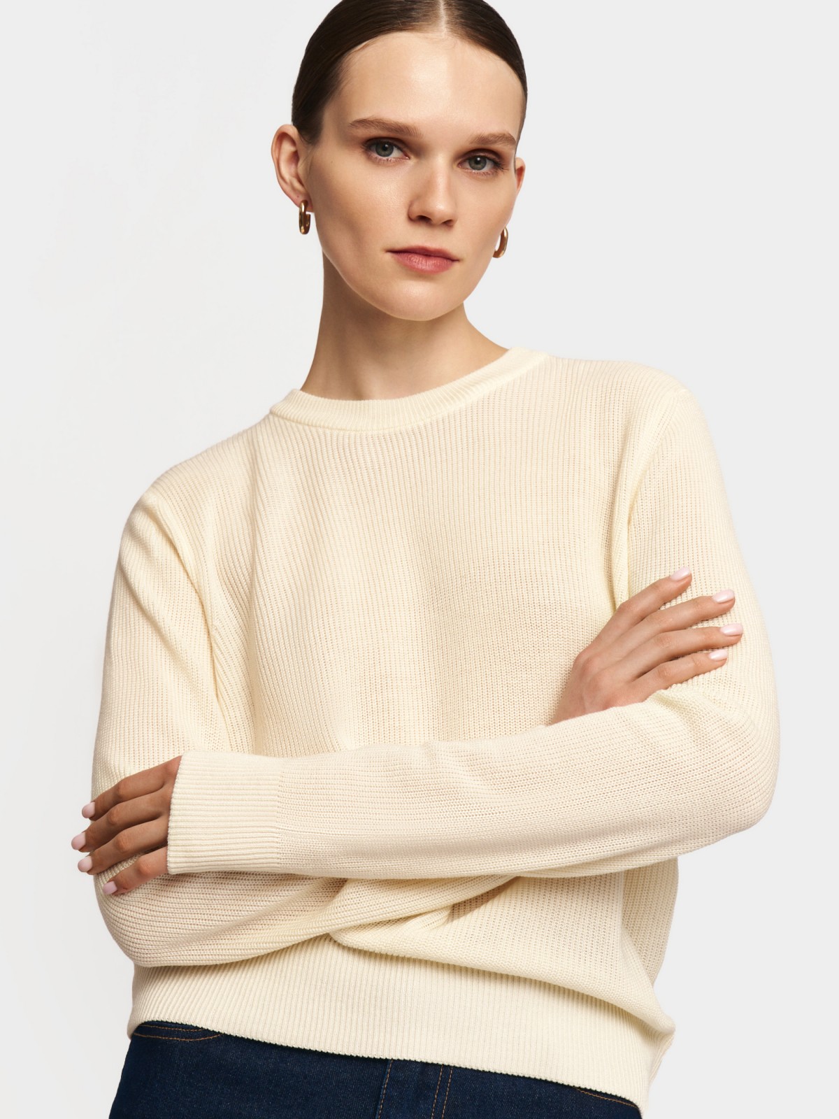 Вязаный джемпер с длинным рукавом