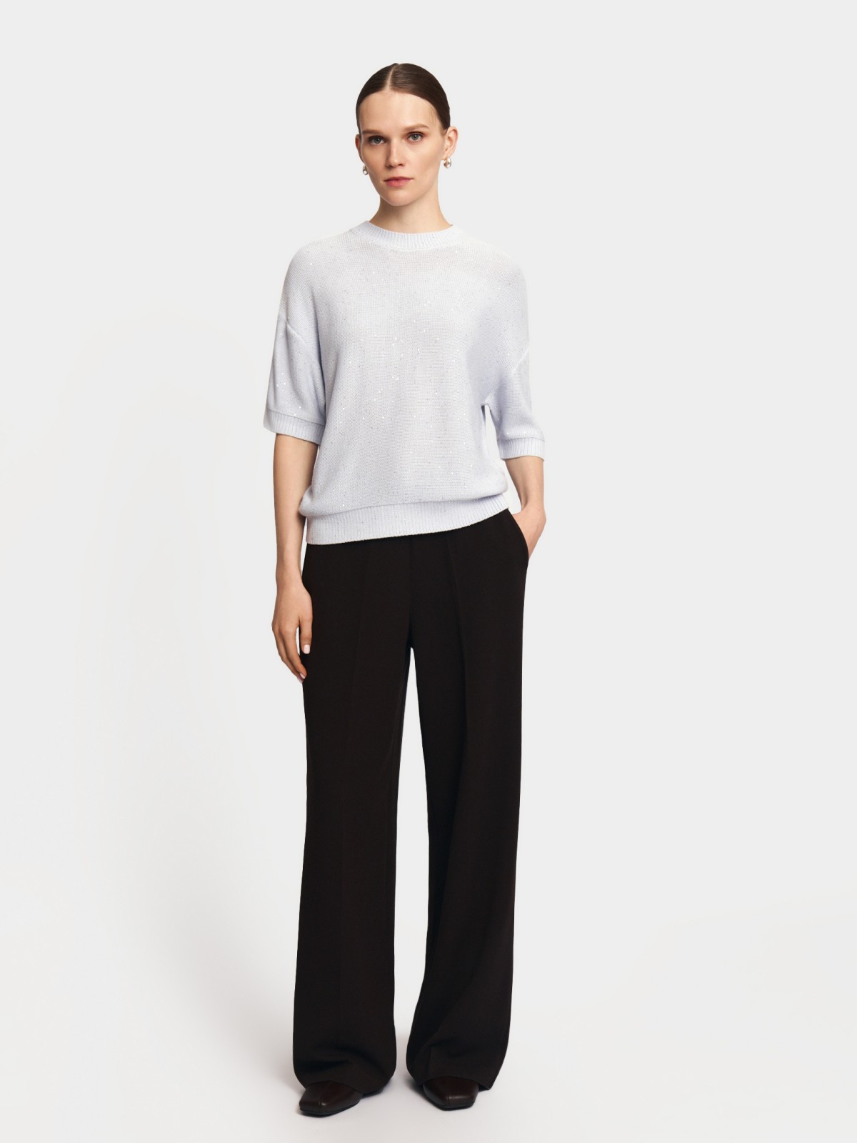 Вязаный джемпер с пайетками